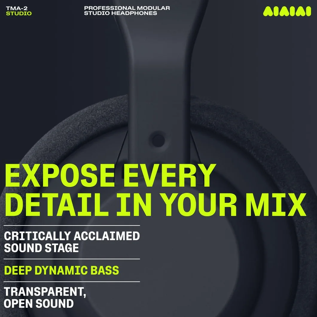 AIAIAI TMA-2 Studio Profesjonalne słuchawki na ucho Black - Studio muzyczne słuchawki przewodowe