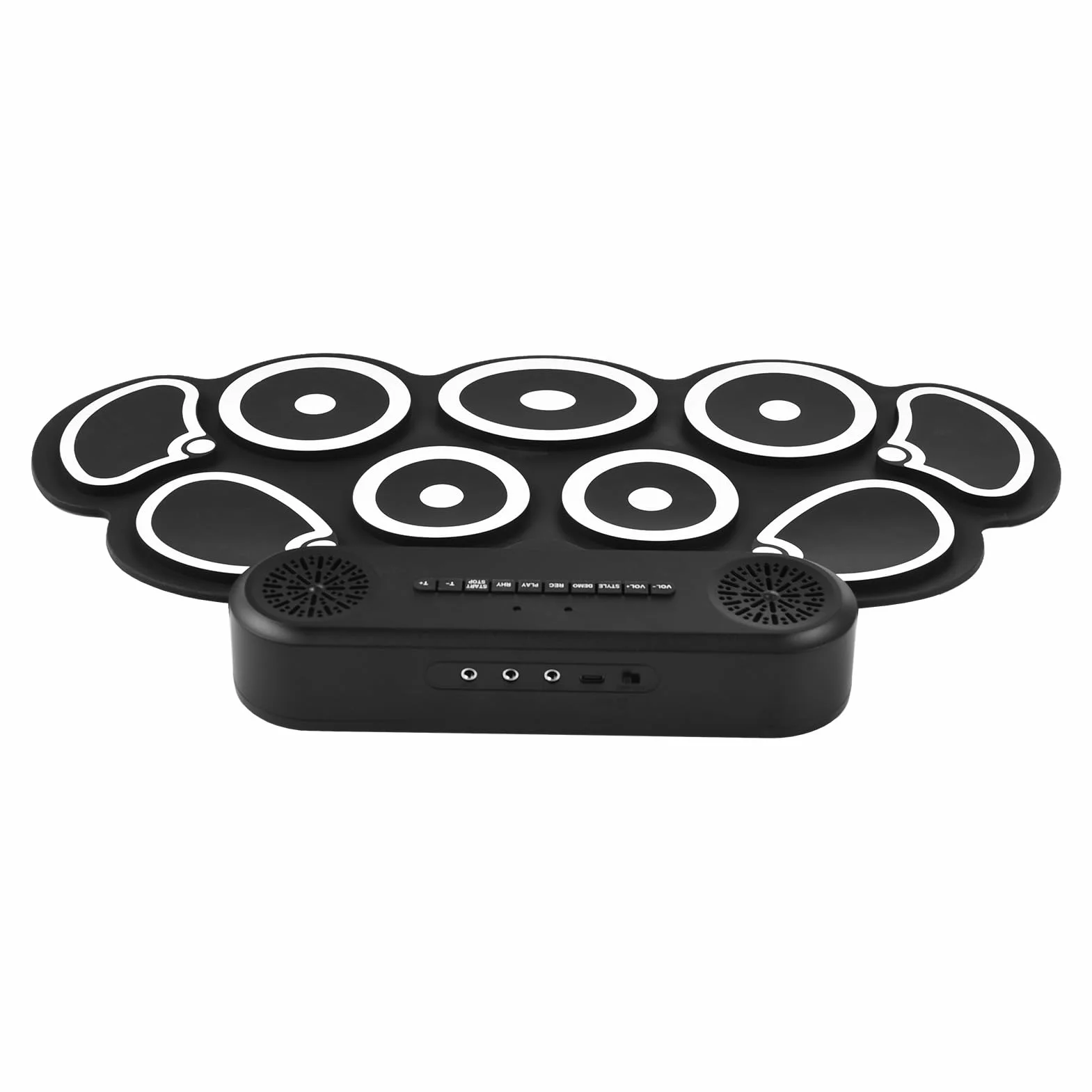 Electronic Drum Zestaw Przenośny Podkładka z Podwójnym Głośnikiem dla Perkusistów i Studentów Czarnych