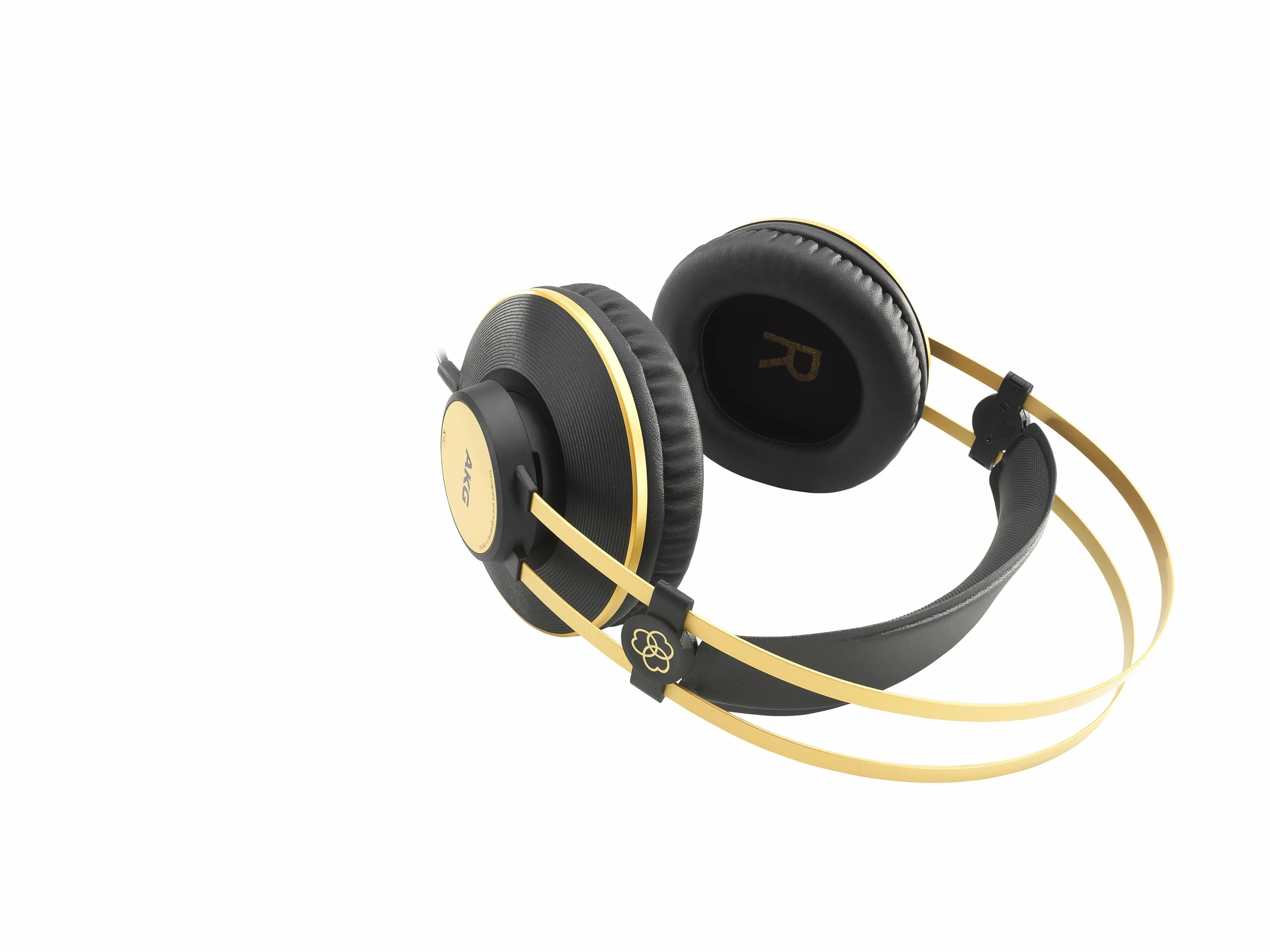 AKG Pro Audio K92 słuchawki nauszne z zamkniętym tyłem, słuchawki studyjne, czarny matowy i złoty