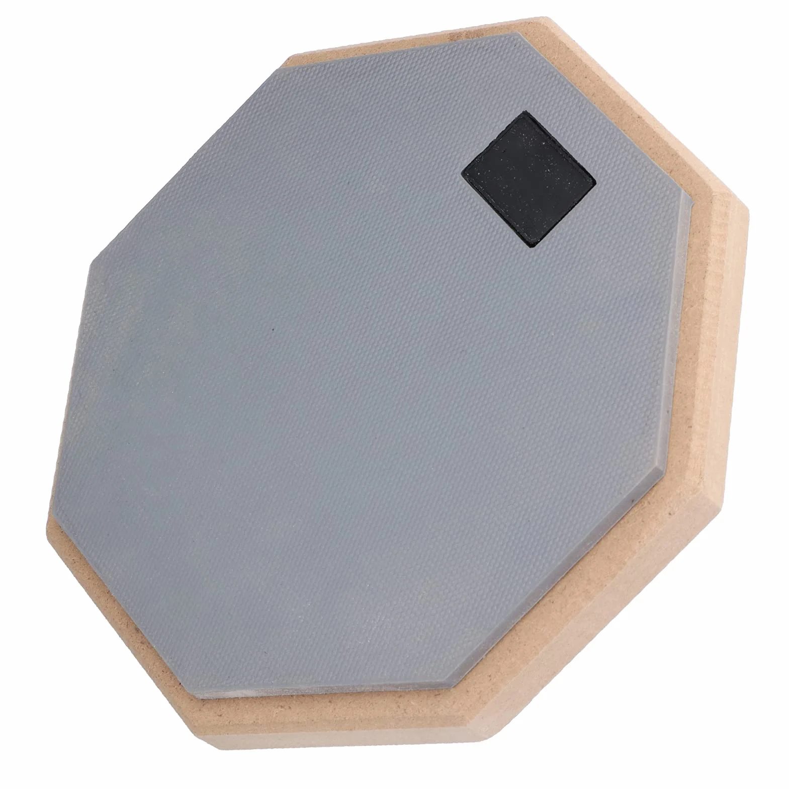Eujgoov Pad Perkusyjny 8in Professional Practice Pad Absorbujący Wstrząsy Drewniany Głupi Pad Perkusyjny do ćwiczeń Perkusyjnych(Szary)
