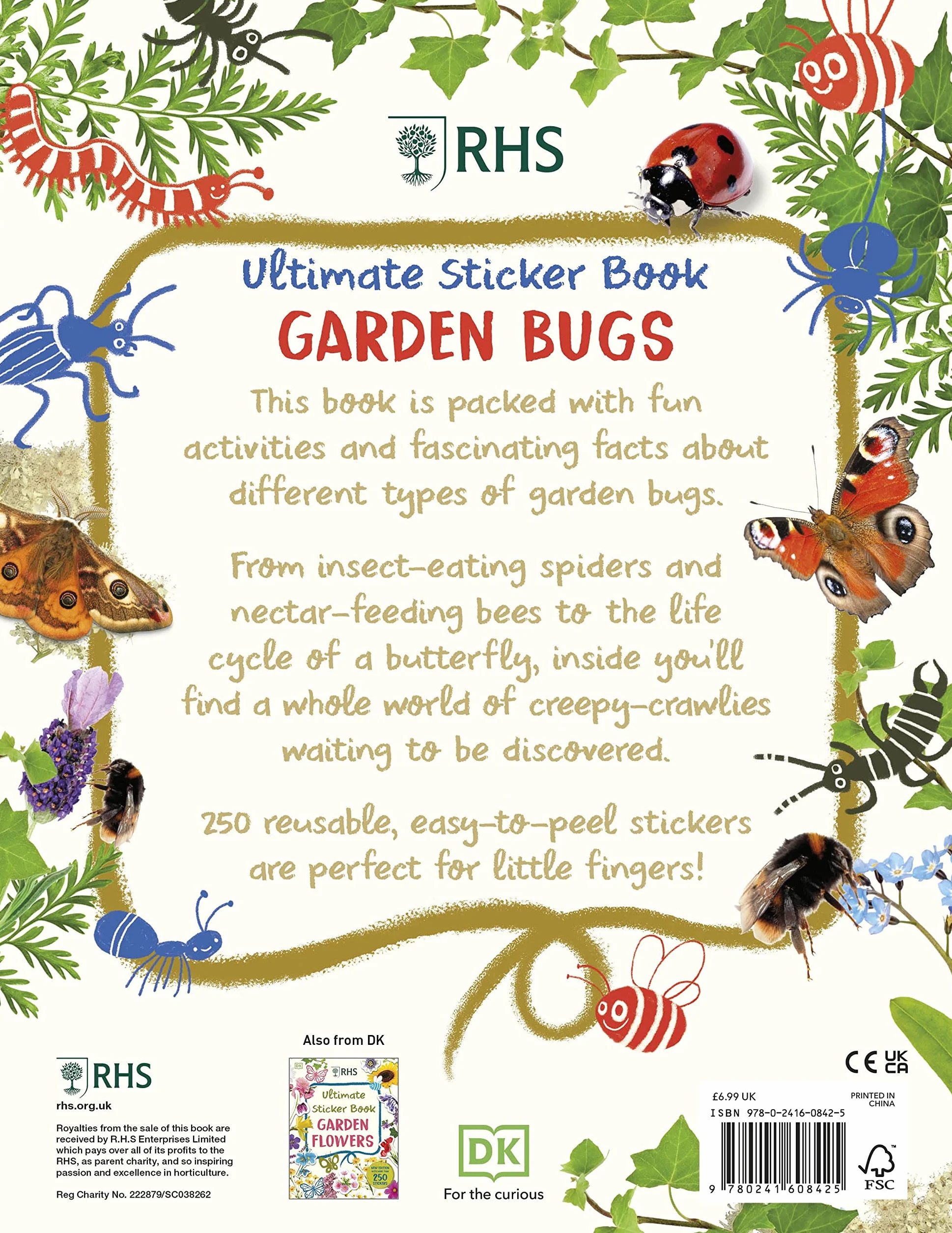 RHS Ultimate Sticker Book Garden Bugs: New Edition with More than 250 Stickers