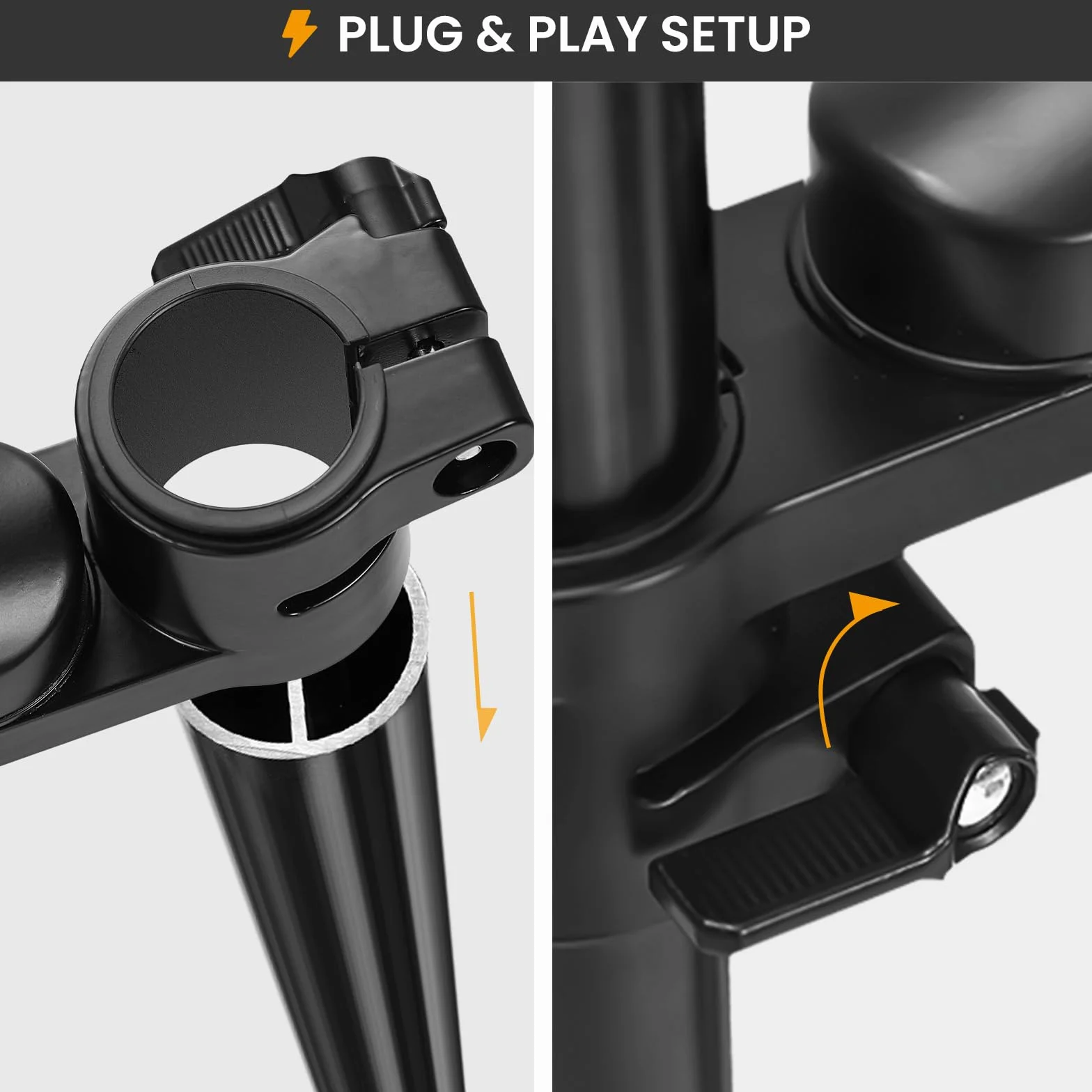 TARION Uchwyt biurkowy na ramię aparatu: Wytrzymały stojak na aparat DSLR z uchwytem na tablet Podwójny zacisk C 1/4 3/8 Adapter śrubowy Ramię przegubowe do selfie Streaming Videography TitanRig Lite