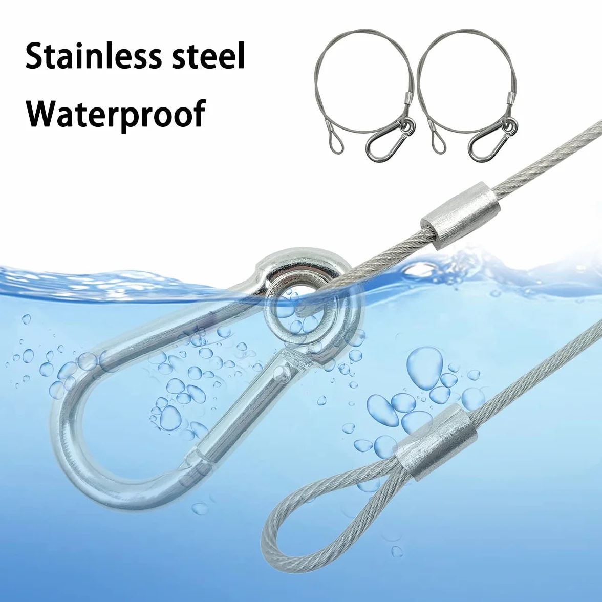 6 Sztuk Kable Bezpieczeństwa, YuCool 20inch/50cm Ze Stali Nierdzewnej Etap Światła Przewody Bezpieczeństwa Ze Stali Nierdzewnej Liny Bezpieczeństwa dla DJ Stage Oświetlenie Par Światło Głowy Ruchu Światła