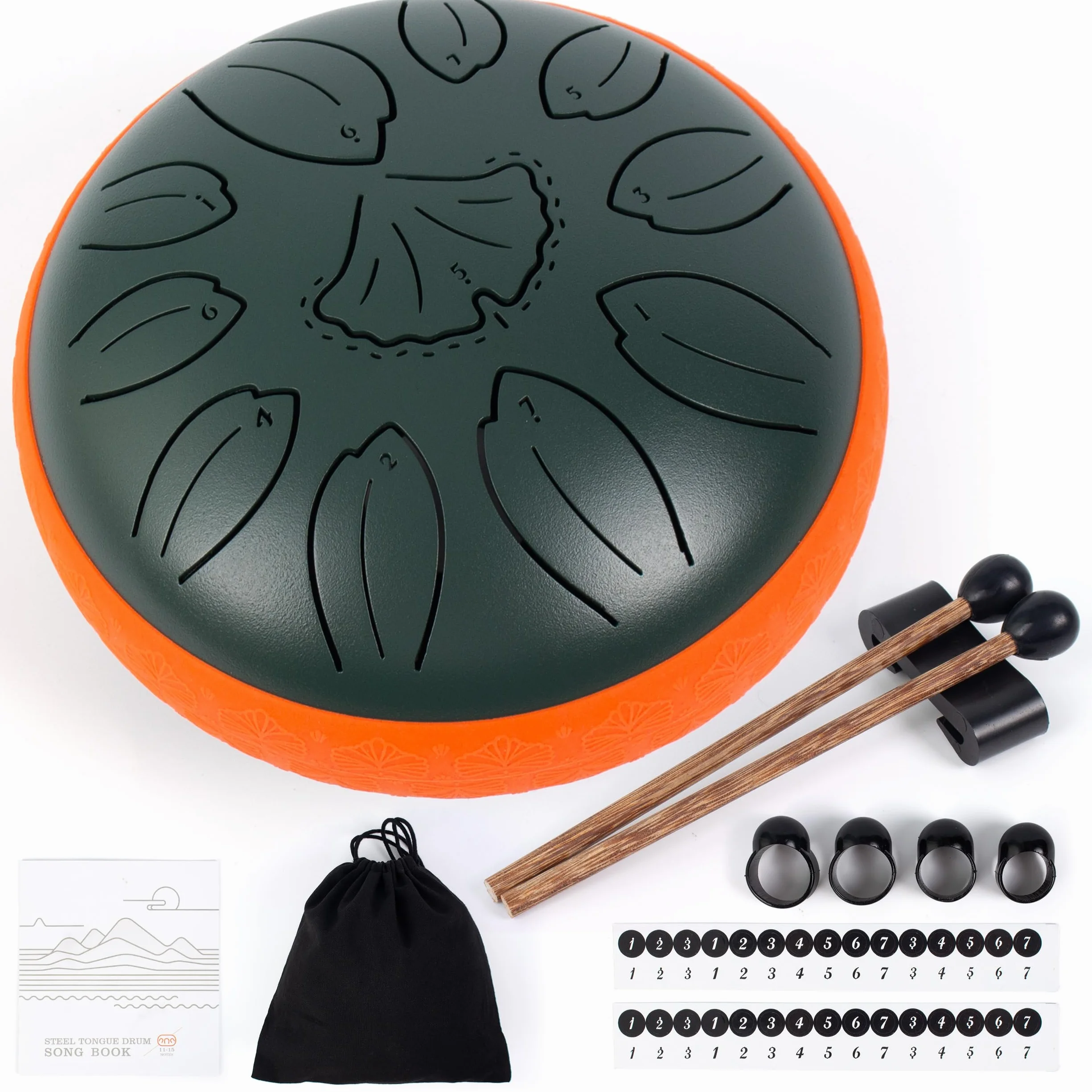 Bęben przeciwdeszczowy na zewnątrz, 15 cm, 11 nut, stalowy bęben językowy, C, główny stalowy instrument perkusyjny do jogi, medytacji, edukacji muzycznej, prezent