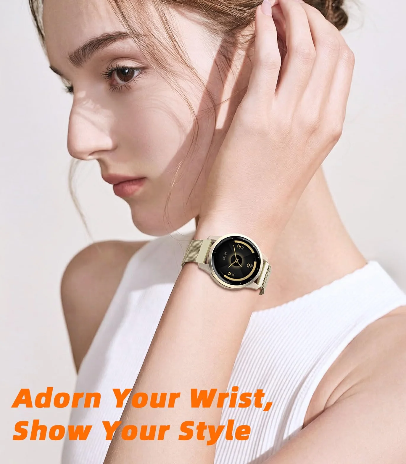 MoKo 18mm 20mm 22mm Metal Band Compatible with Garmin Venu 3S/Venu 4 Watch Bands, Stainless Steel Mesh Strap for Vivoactive 5/6/4S/3, Forerunner 265S/255S Quick Release Replacement Strap Women Men