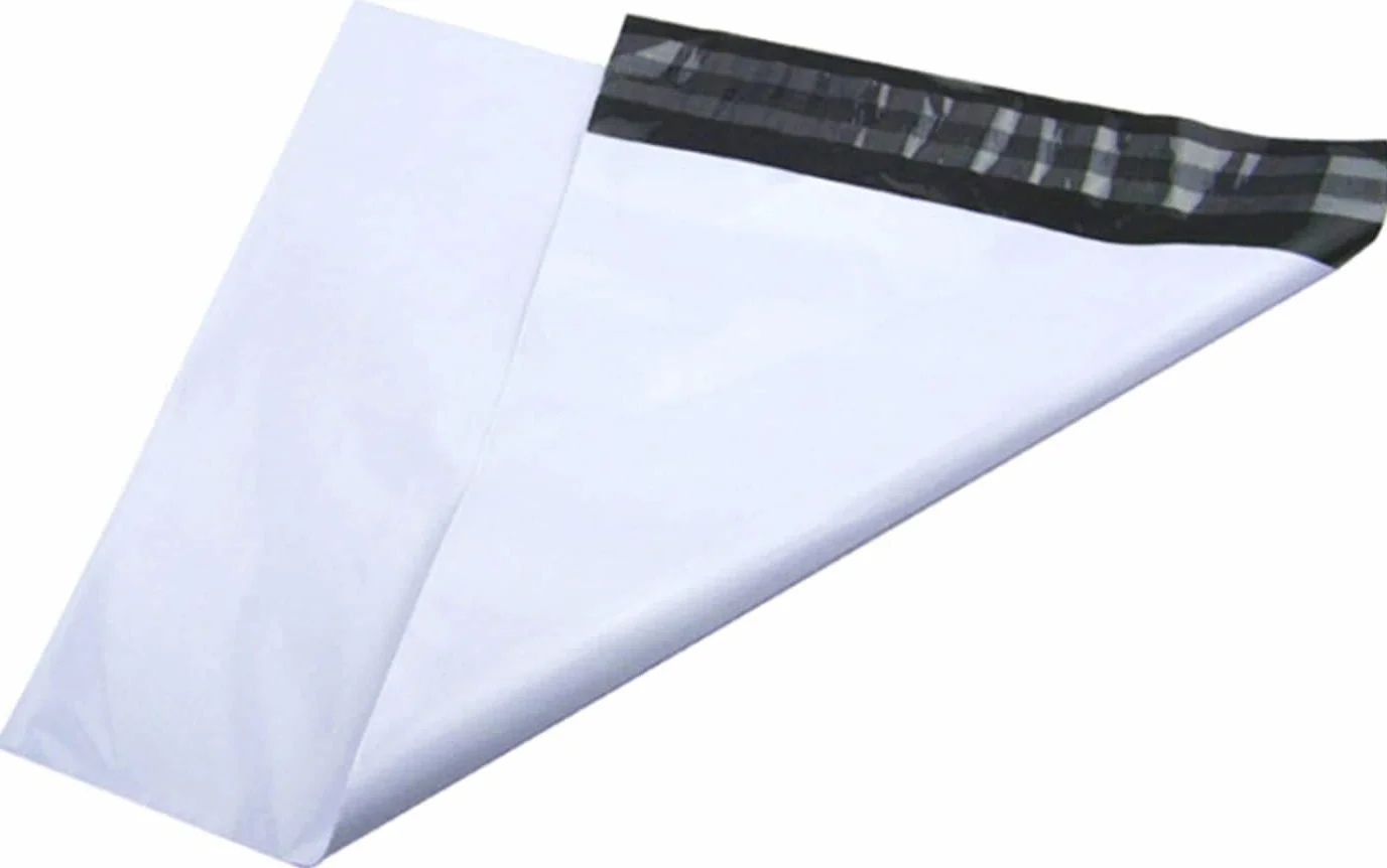 100 szt. mocna biała poczta pocztowa pieczęć torby pocztowe worki koperty koperty koperty samouszczelniające (35 cm * 40 cm + 5 cm)