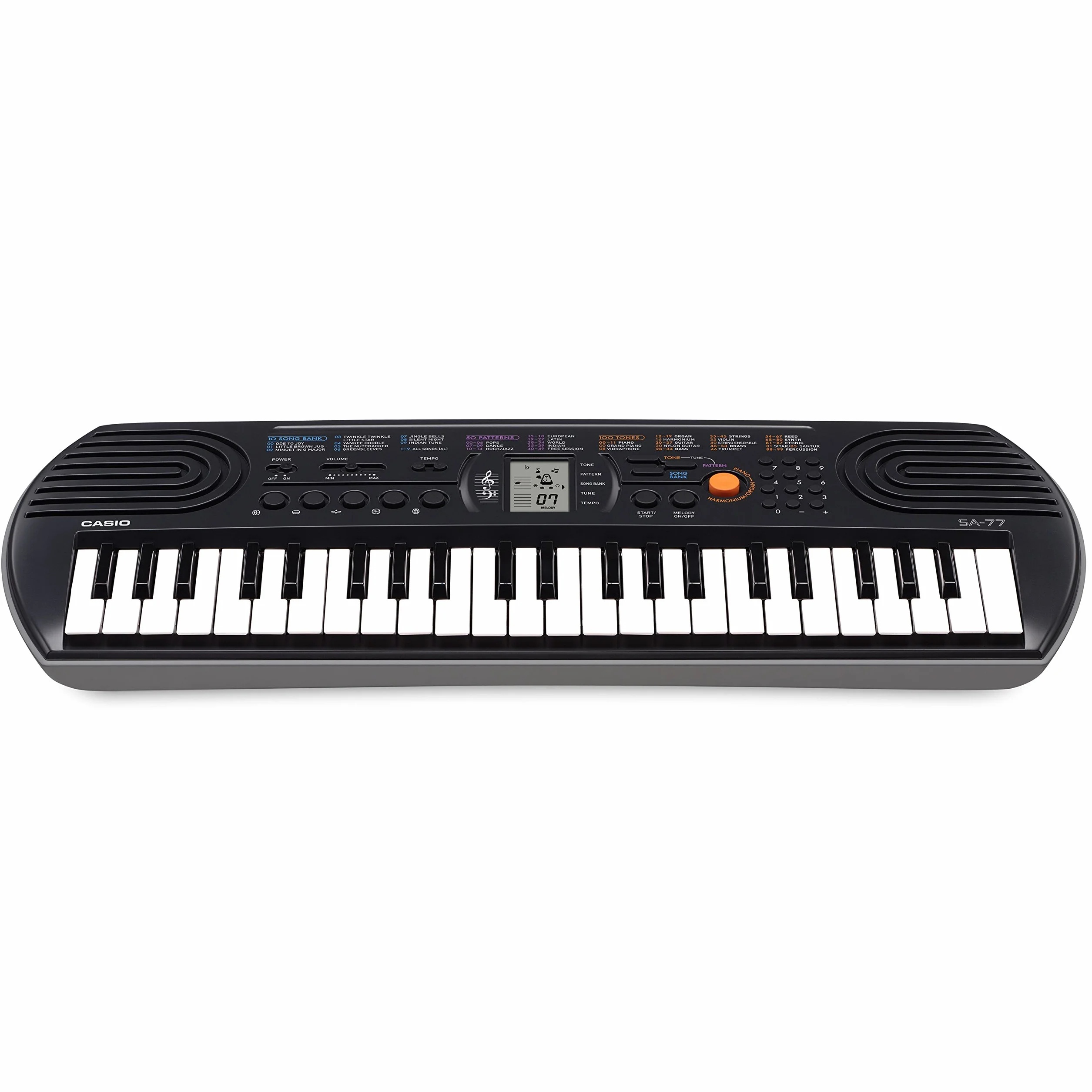 Casio SA-77 Keyboard, Czarny, 44 Klawisze