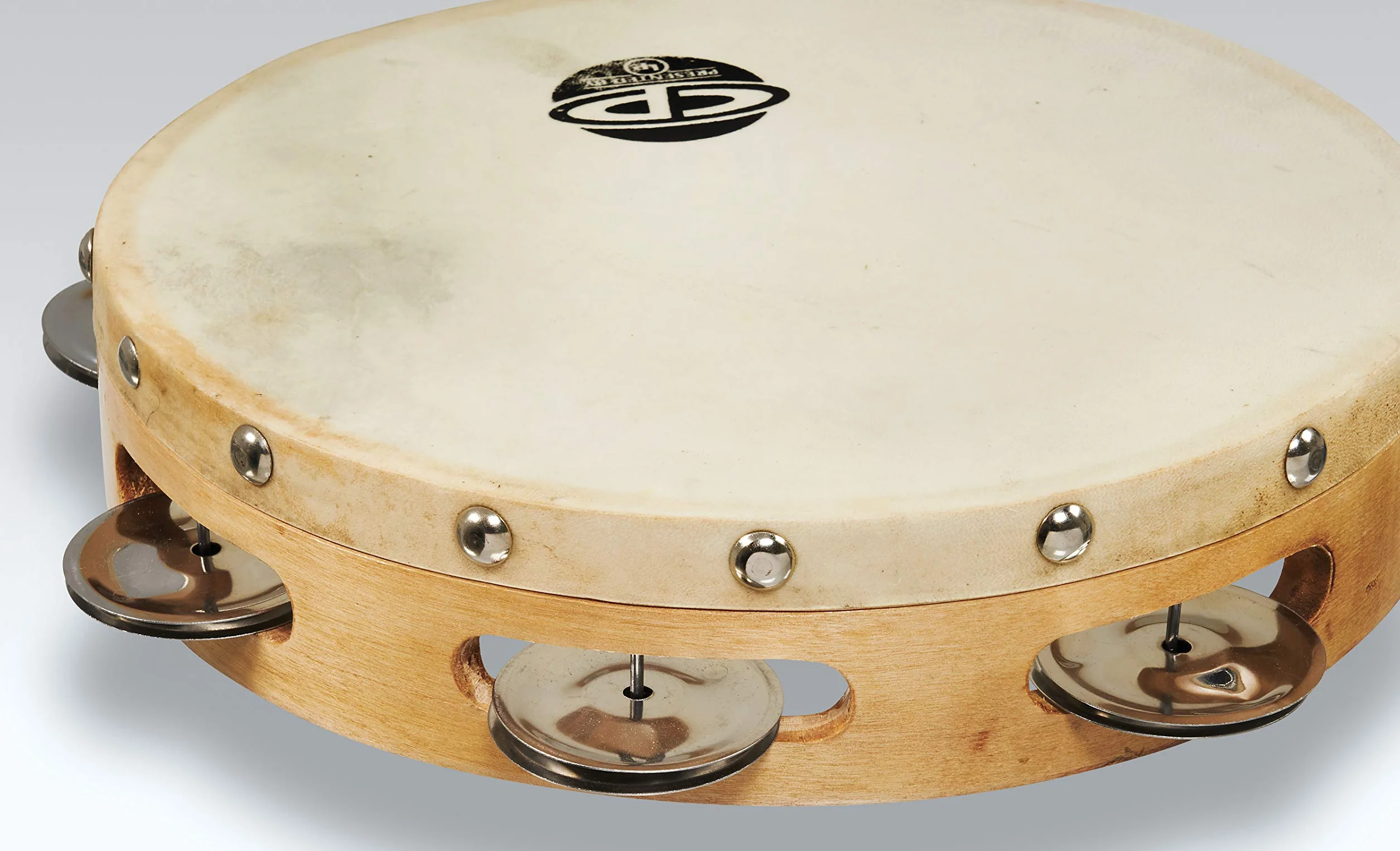 LP Latin Percussion CP Wood Tambourin Holz 20.3 cm einreihig mit Fell CP378