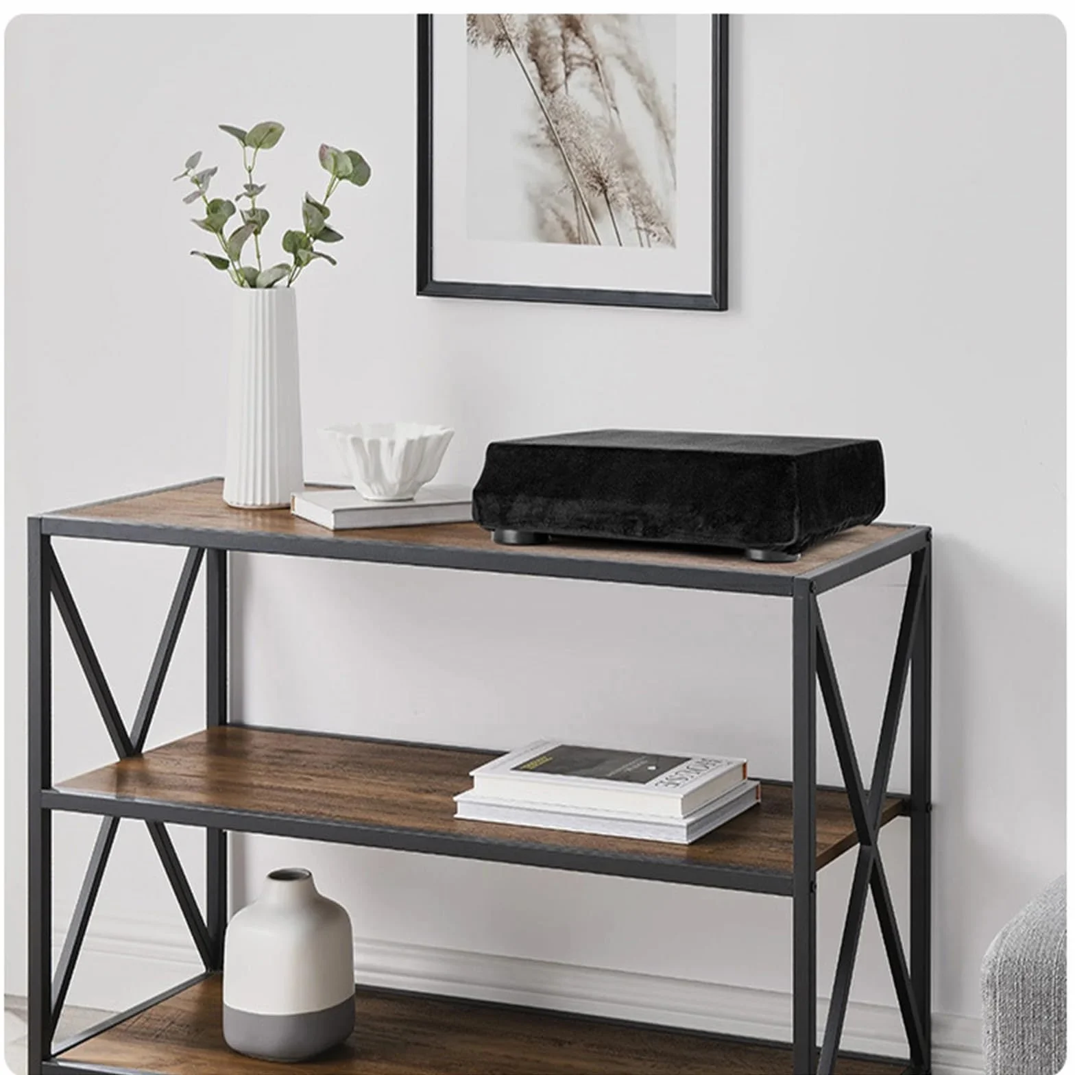Ochronny Futerał na Osłonę Przeciwpyłową Akcesoria Dust Cover do Audio-Technica AT-LP60X i AT-LP60XBT pełni automatyczny gramofon,Czarny