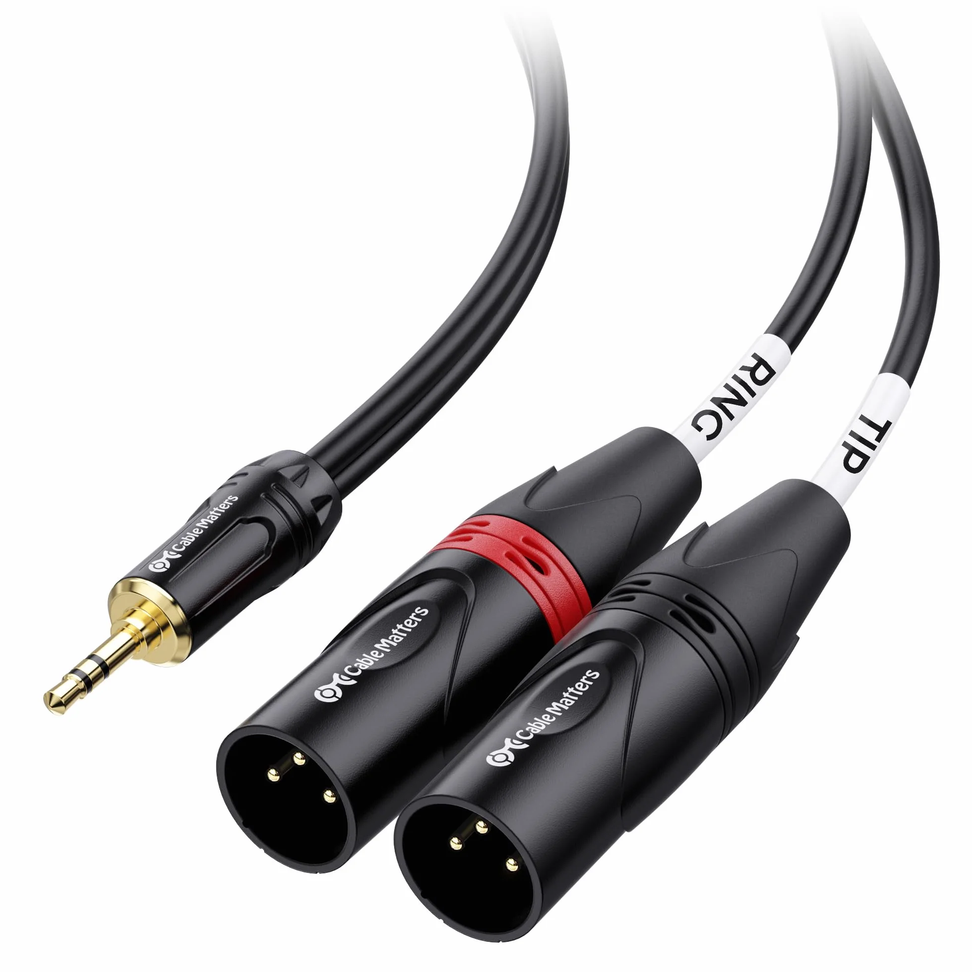 Cable Matters 3,5 mm TRS na podwójny męski kabel XLR Breakout - 3,5 m
