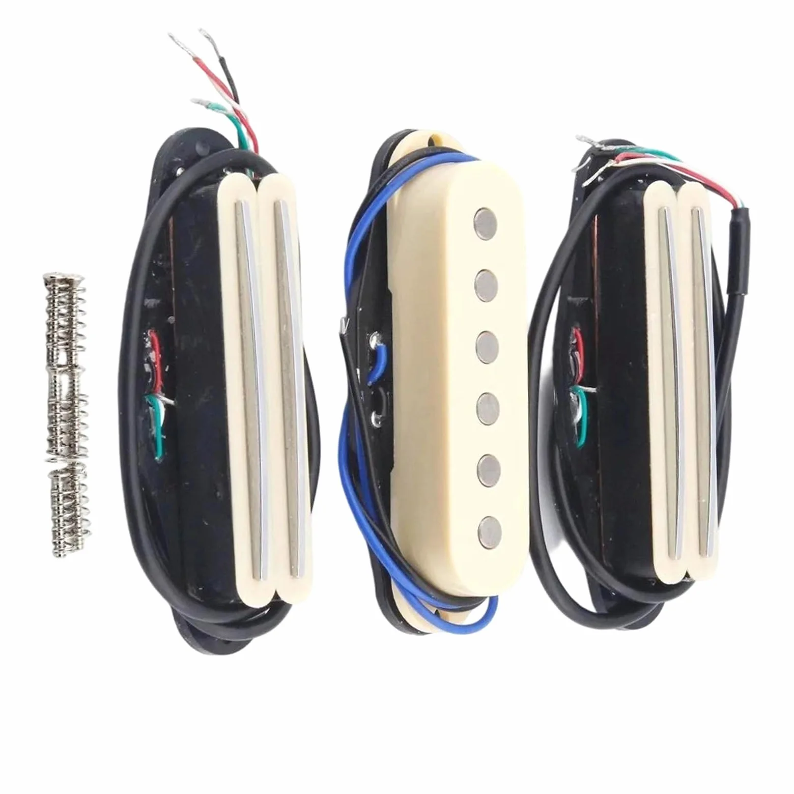 Profesjonalne Przetworniki Do Gitar Akustycznych Zestaw 3 Przetworników Ceramicznych Z Podwójną Szyną I Pojedynczą Cewką Do Gitar Elektrycznych I Akustycznych(Yellow Set)
