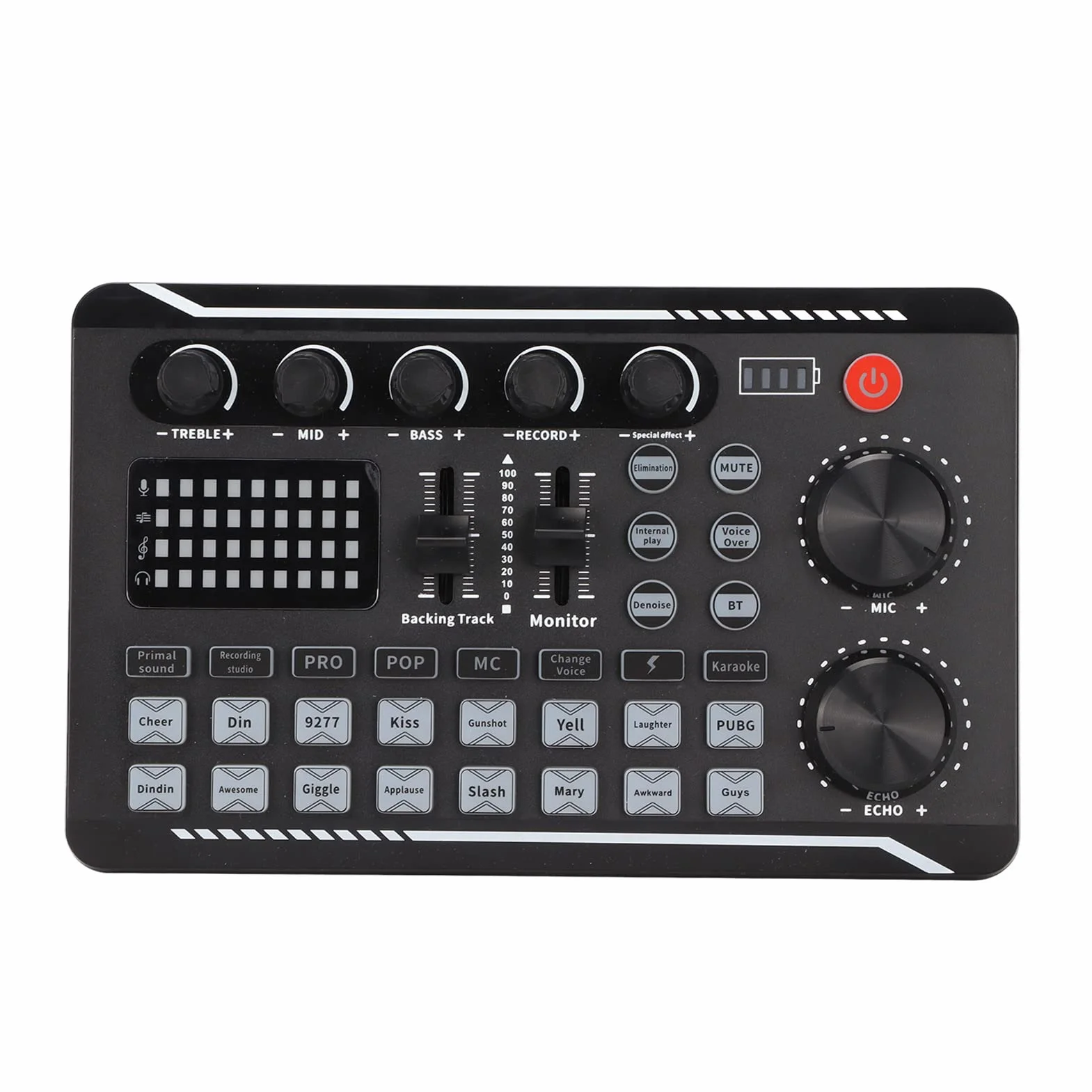 Zewnętrzna Karta Dźwiękowa, Adapter Audio USB Karta Dźwiękowa na żywo Mikser DJ Sprzęt do Podcastów 16 Bitów 44,1 KHz Dwukanałowy Wielofunkcyjny, do Karaoke, Elektro, Zmiany Głosu, Krzyków, Popularne