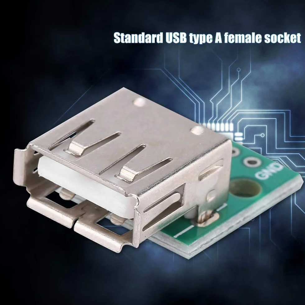 10 stücke USB zu DIP Adapter 2,54mm Pitch Typ A Buchse Breakout Board PCB Konverter Modul
