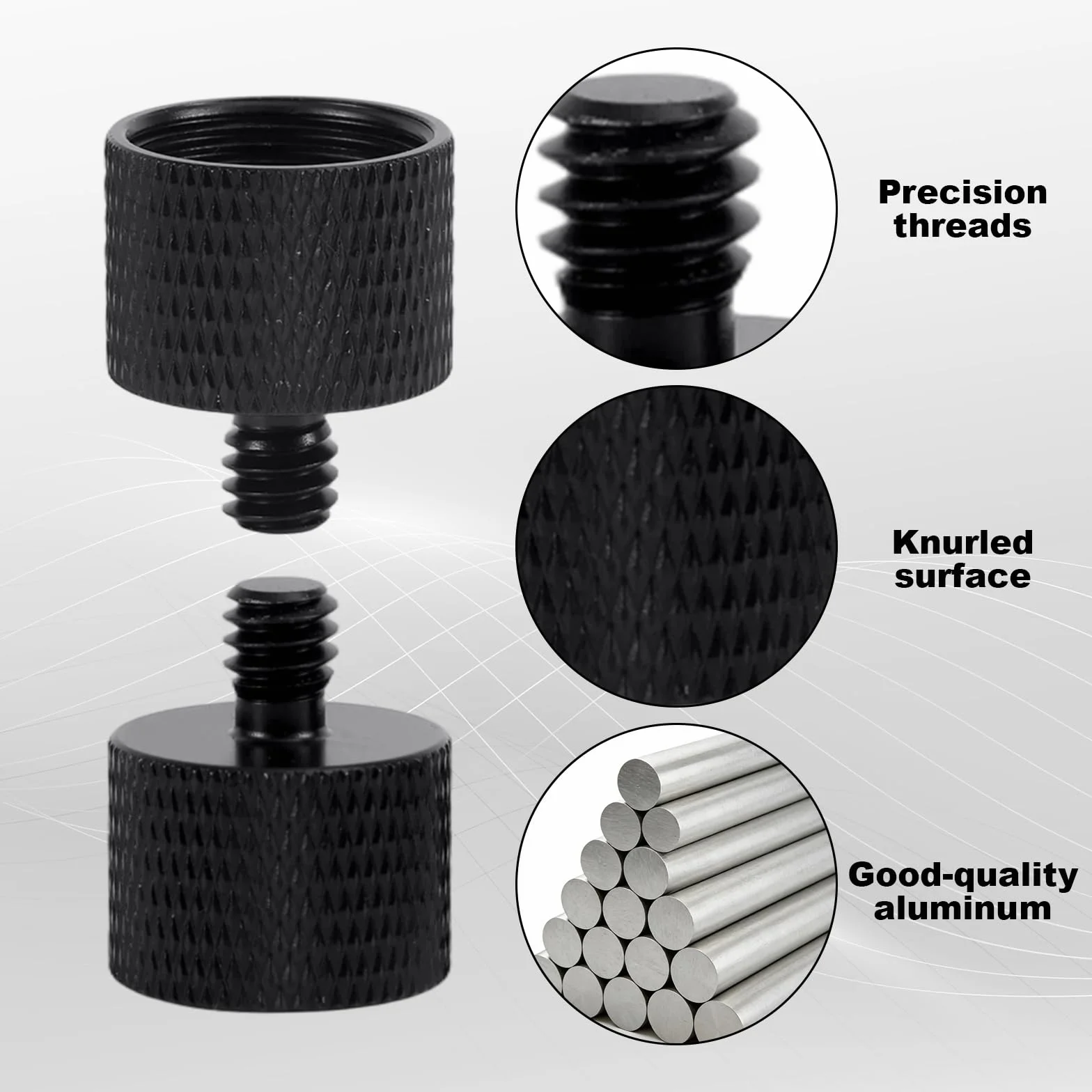 13 szt. Adapter do Statywu Mikrofonowego Śruby z Rurą Przedłużającą, Stop Aluminium Konwertery Gwintów 3/8" do 5/8" i 1/4" for Ramienia Wysięgnika Mikrofonowego Statywu Fotograficznego