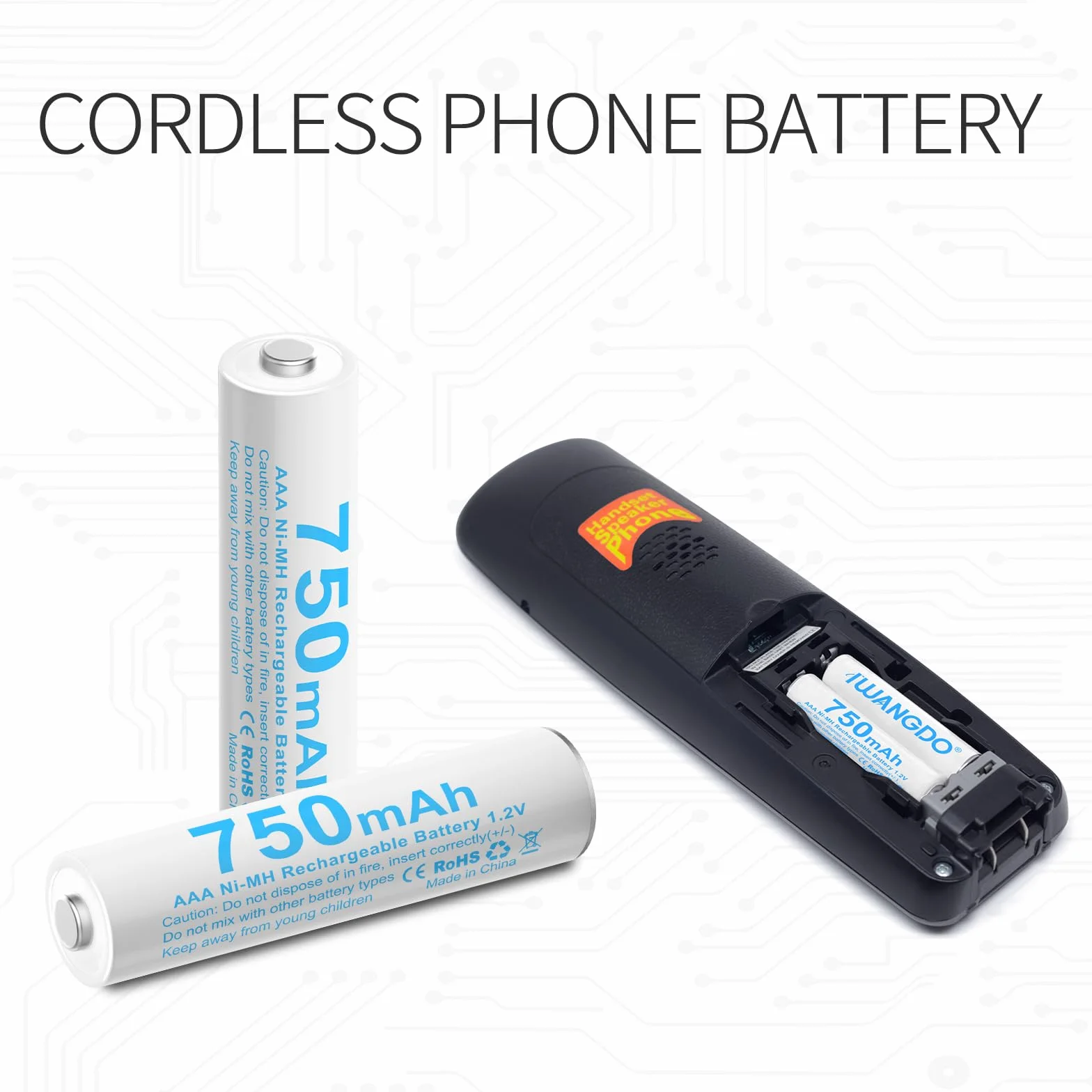 Wymienna bateria AAA HR03 kompatybilna z telefonami bezprzewodowymi Gigaset 750 Mah (4)