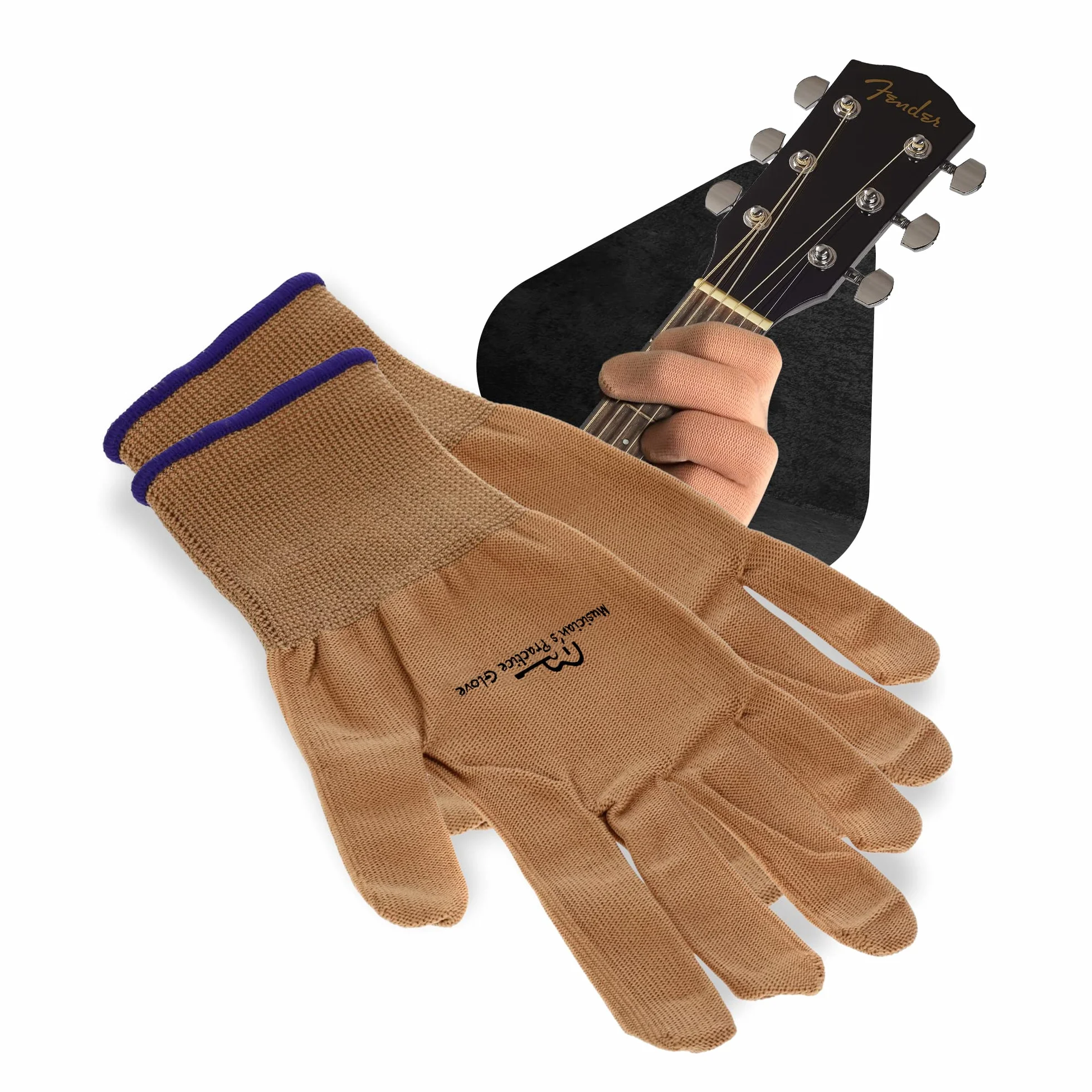 Musician’s Practice Glove – 2 sztuki rękawiczek gitarowych dla mężczyzn i kobiet, ochraniacze na końcówki palców do gry na instrumentach strunowych, problemy z dłońmi i nie tylko, cienkie nylonowe