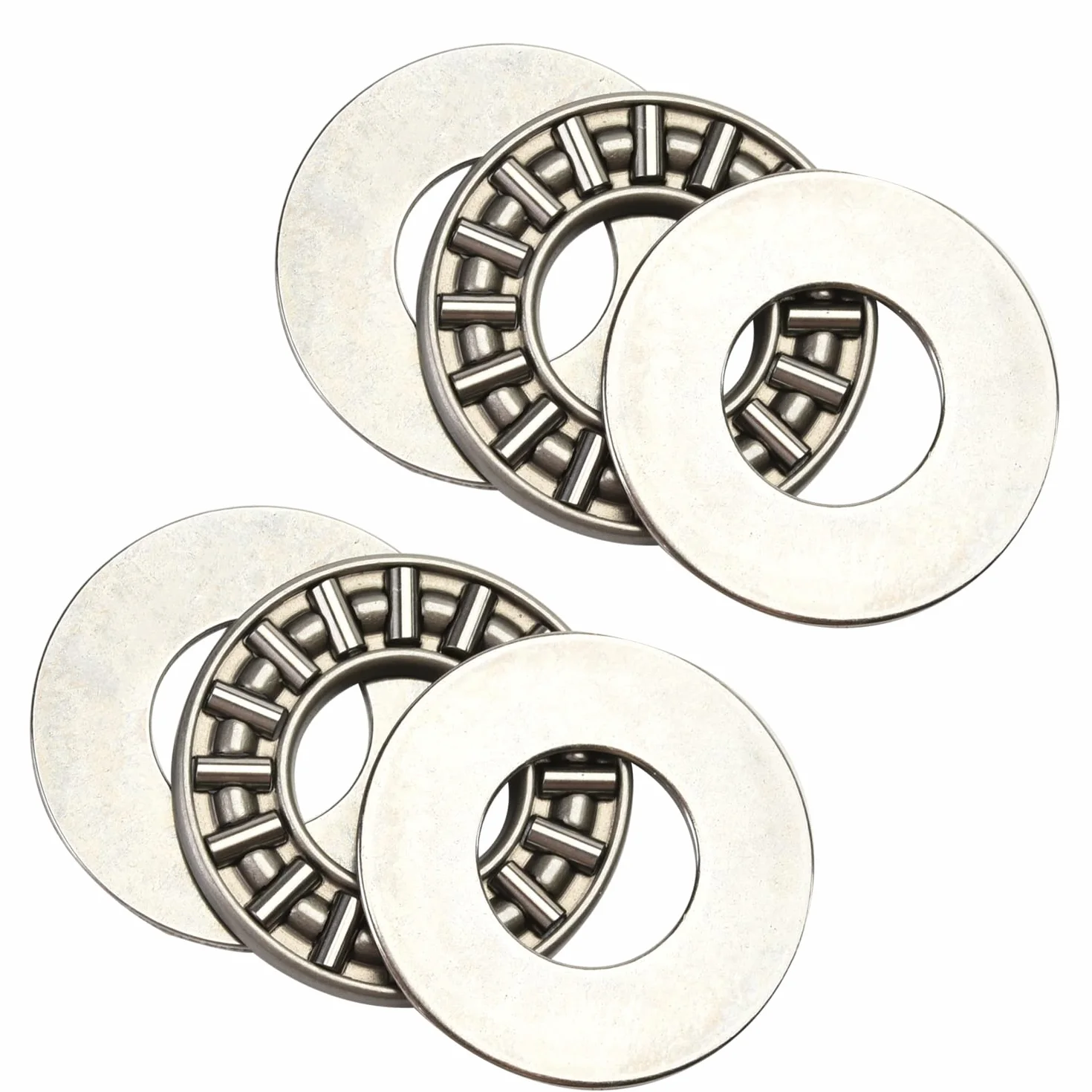 Othmro AXK1226+2AS łożyska igiełkowe wzdłużne z 2 podkładkami, średnica wewnętrzna 12 mm, 26 mm OD, 2 mm grubości, twardość GCr15 2 szt. 1 szt.