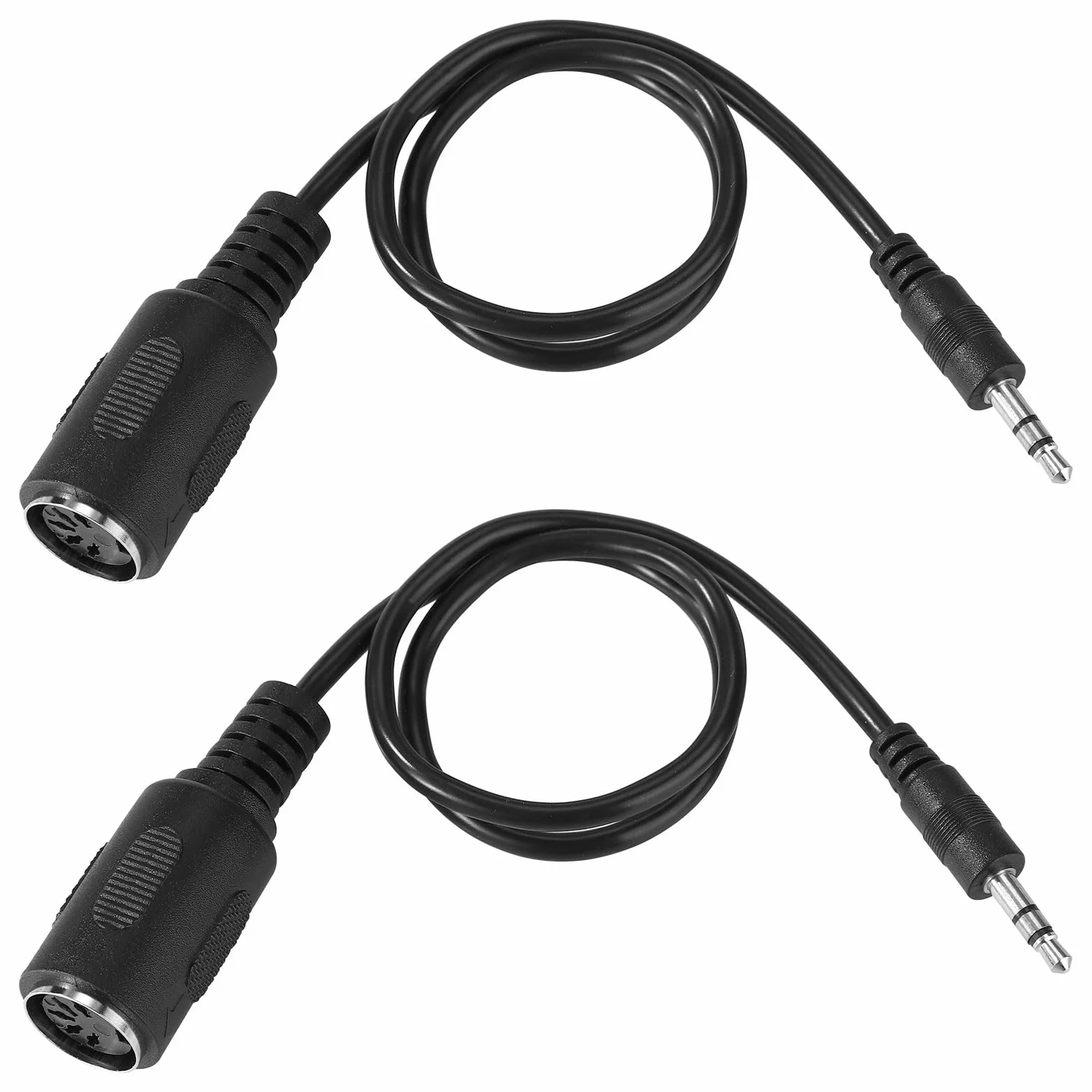 2 Sztuki Adapter Typ-A MIDI do 3,5mm, 35,5cm Przejściówka MIDI Żeńska na TRS 3,5mm Męska Konwerter Audio do Keyboardów Syntezatorów & DAWs
