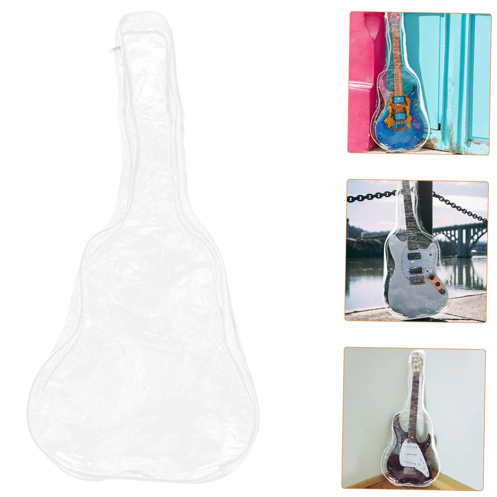 UPKOCH Transparentny Pokrowiec Gitarę Elektryczną Pvc Praktyczny i Lekki Ochraniacz Instrumentu Idealny Do Transportu Koncerty i Próby Sztuka