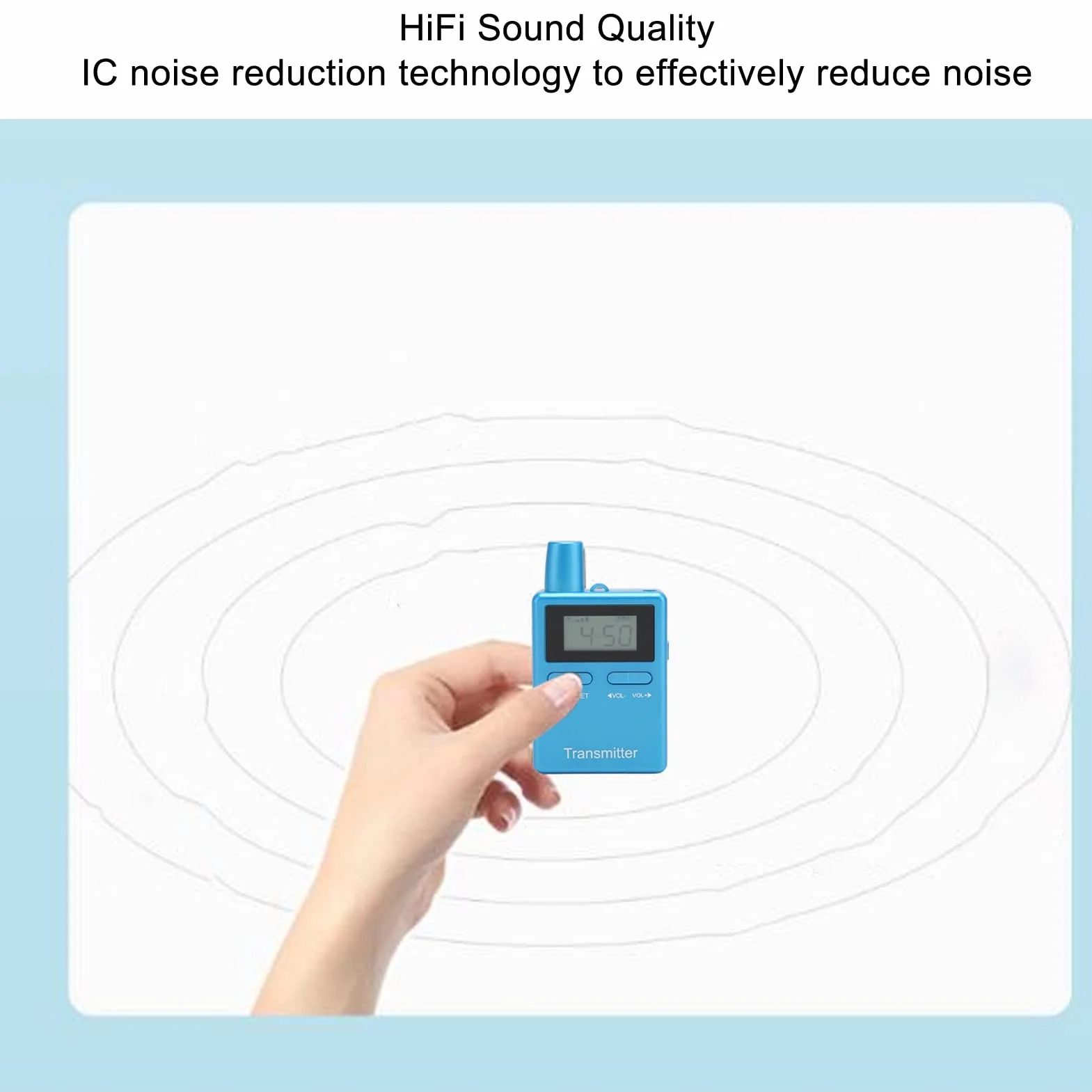 Bezprzewodowy System Przewodnika Turystycznego, 2403-2483MHz HiFi LCD Bezprzewodowy Sprzęt do Tłumaczenia z Wkładkami Dousznymi do Nauczania Szkolenia Konferencyjnego, Redukcja