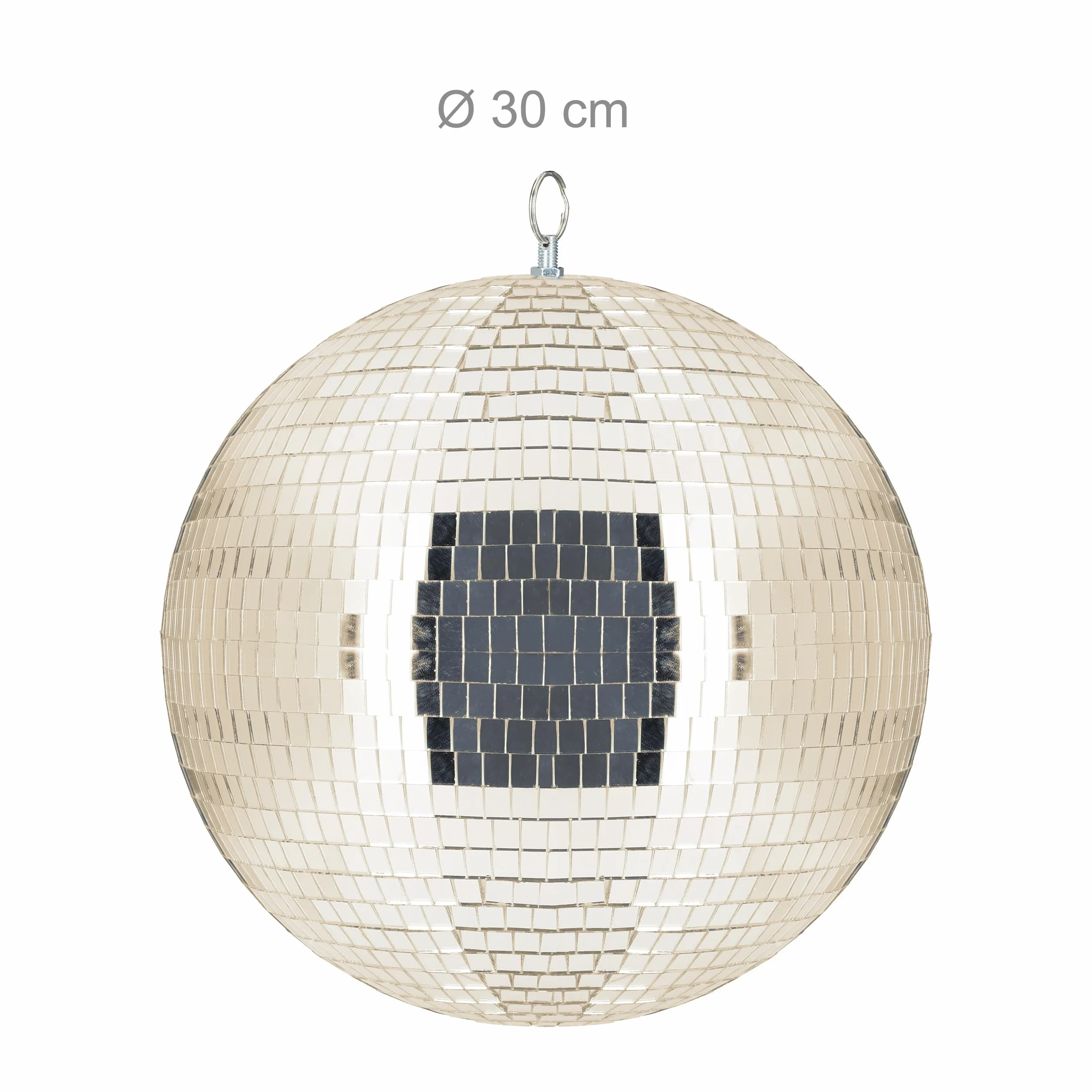 Relaxdays Kula dyskotekowa, Ø 30 cm, dekoracyjna kula lustrzana do zawieszenia, kula imprezowa z metalowym oczkiem, impreza dyskotekowa, szampańska