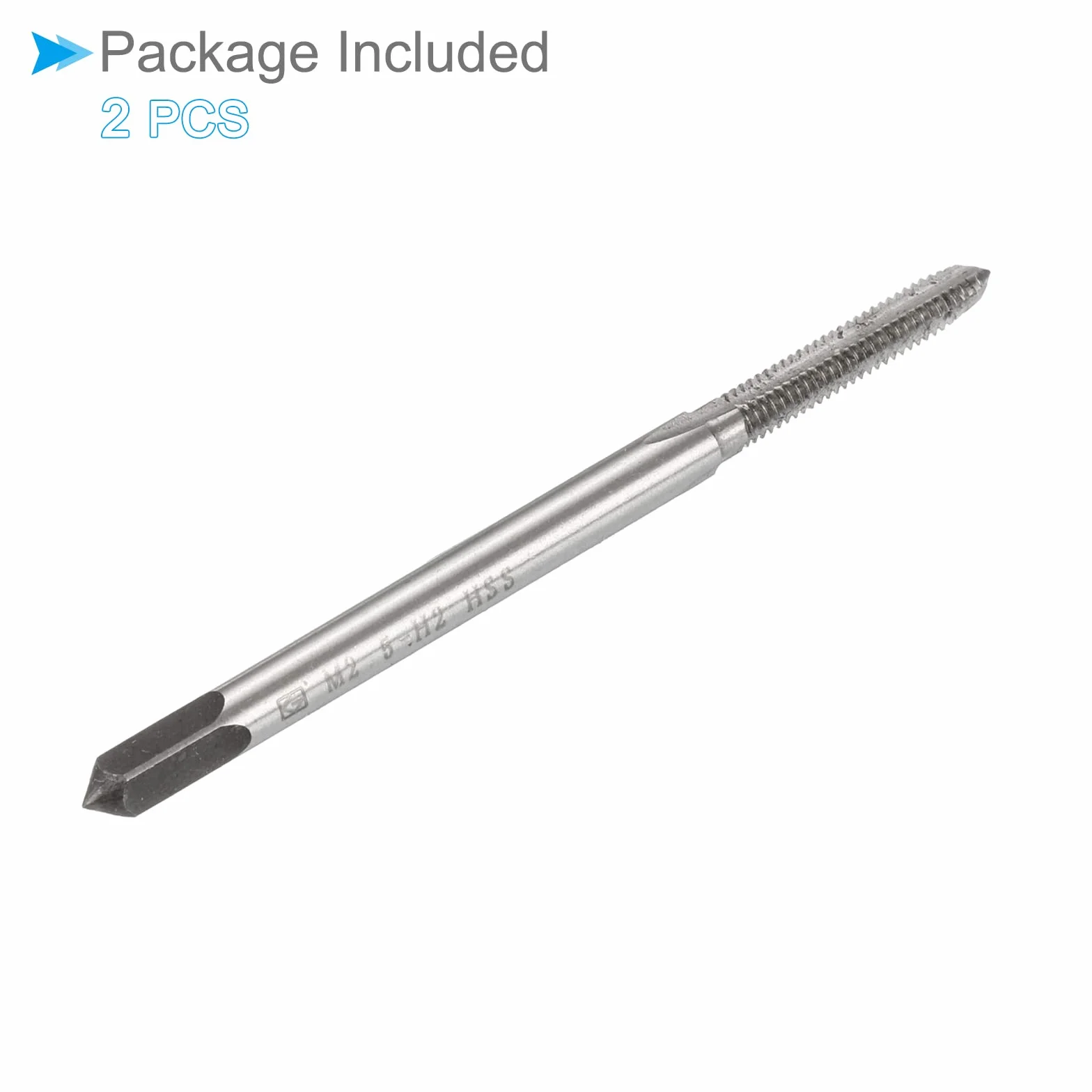 Frezowanie gwintów, metryczne M2,5 x 0,45 H2, High Speed Steel Machine 3 proste rowki gwintowane narzędzie do gwintowania maszyny 2 szt