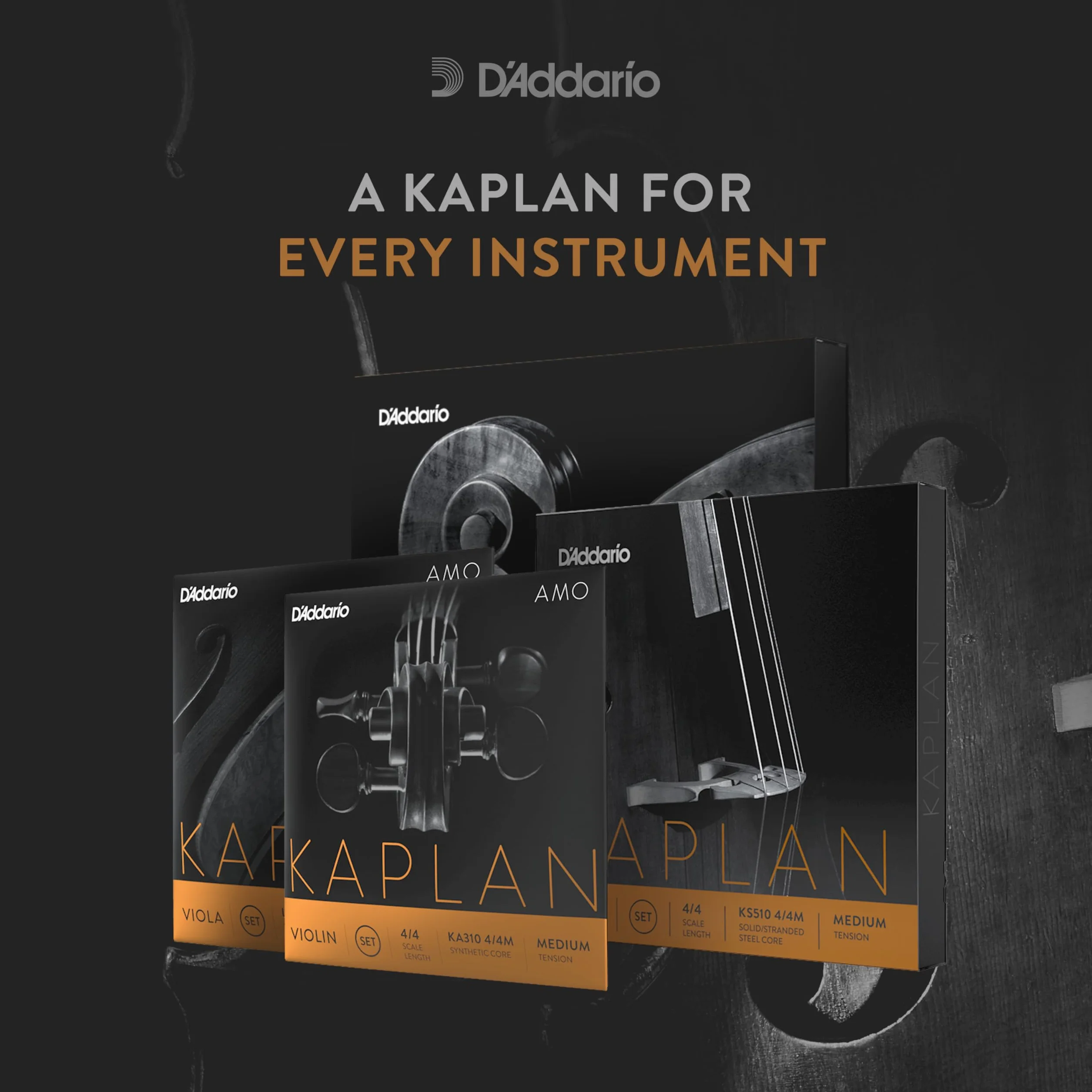 D'Addario Kaplan Solo podwójny bas A String, skala 3/4, średnie napięcie