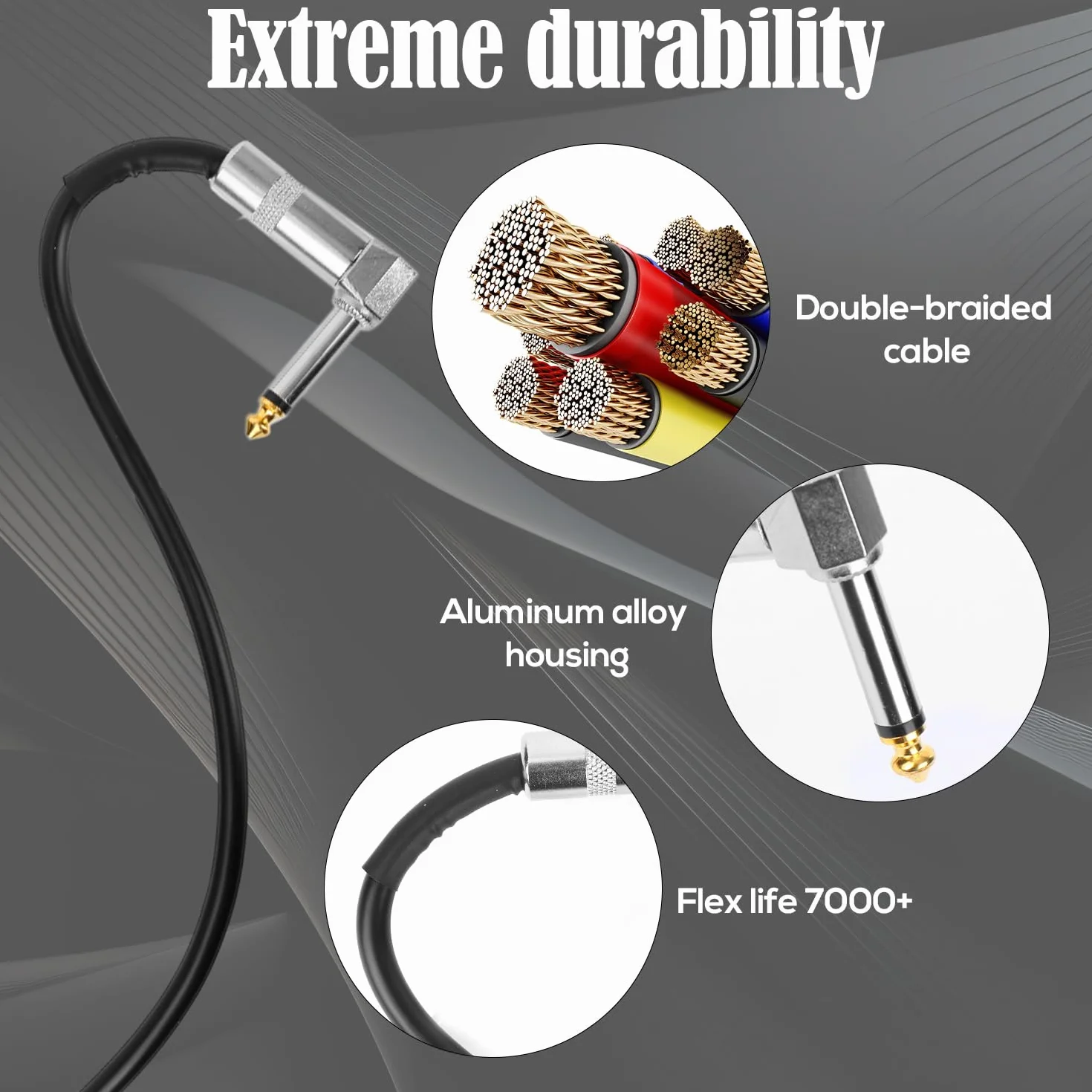 2pc Kable do Gitary, 30cm Gitary Kabel Pomocniczy 6,5mm Złącze Pedału Efektowego Instrumentu Bezszumowe do Miksera Basowego