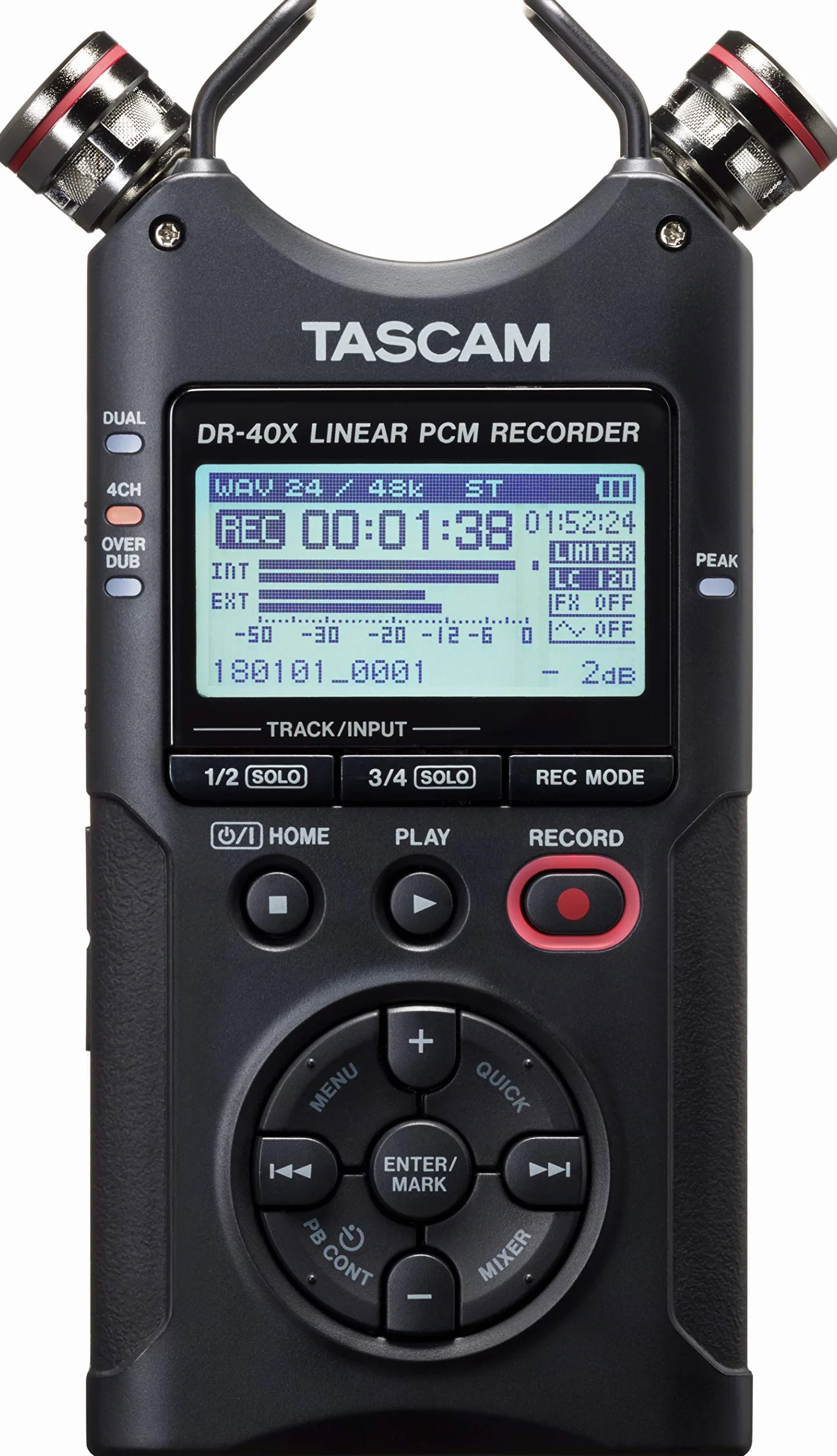 Tascam DR-40X Przenośny rejestrator dźwięku czterościeżkowy z interfejsem USB