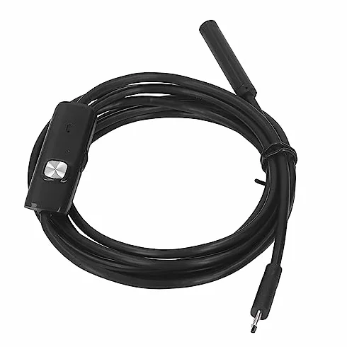 Kamera Inspekcyjna, Endoskop Przemysłowy USB, Kąt Widzenia 70° z 6 Diodami LED, Kamera Inspekcyjna do Rur z sondą 7 Mm, Piksel 0.3 MP, IP67, Boroskopy (1M)