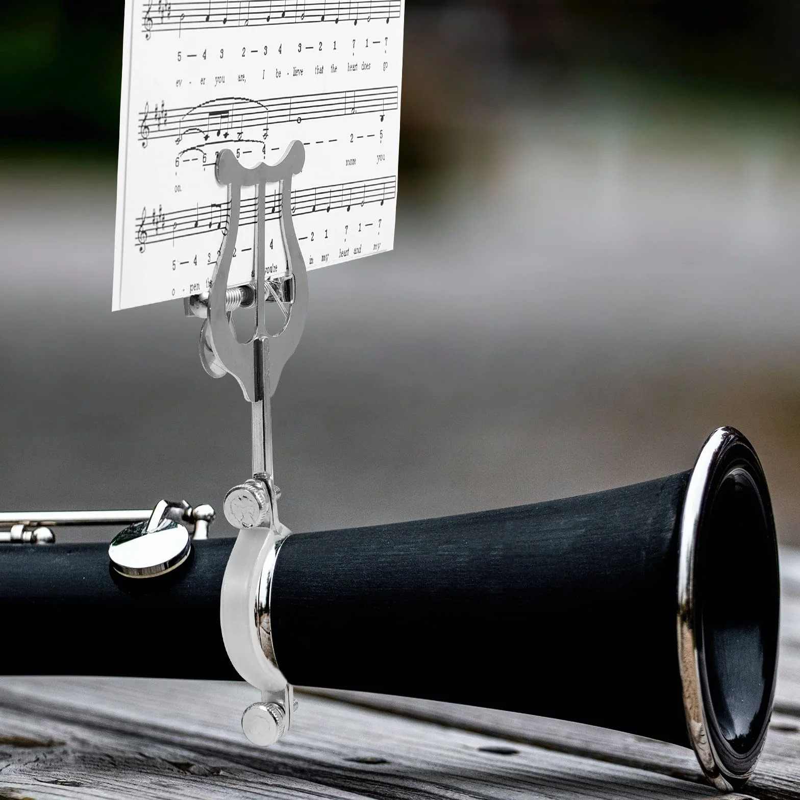 Clarinet Sheet Music Clip, Lyre Stand Klip Muzyczny z Liry Klarnetowej Klip do Nuty Uchwyt na Klarnet Klip do Ksiazki Muzycznej dla Poczatkujacych, Zespól Marszowy