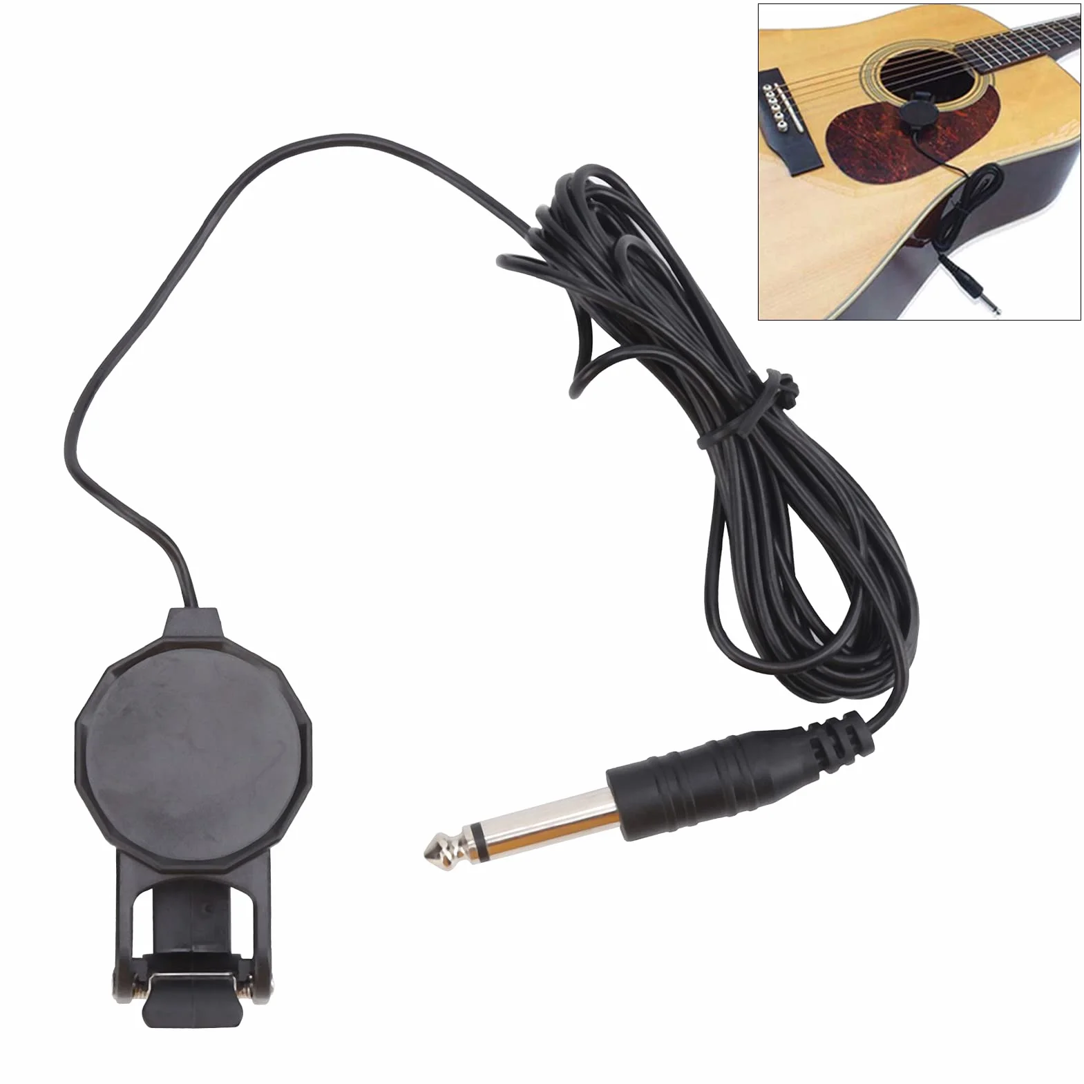 ClipOn Pickup Mikrofon Gitarowy Piezo Akustyczny Skrzypce Ukulele Akcesoria Występy na Scenie Lekki Przenośny