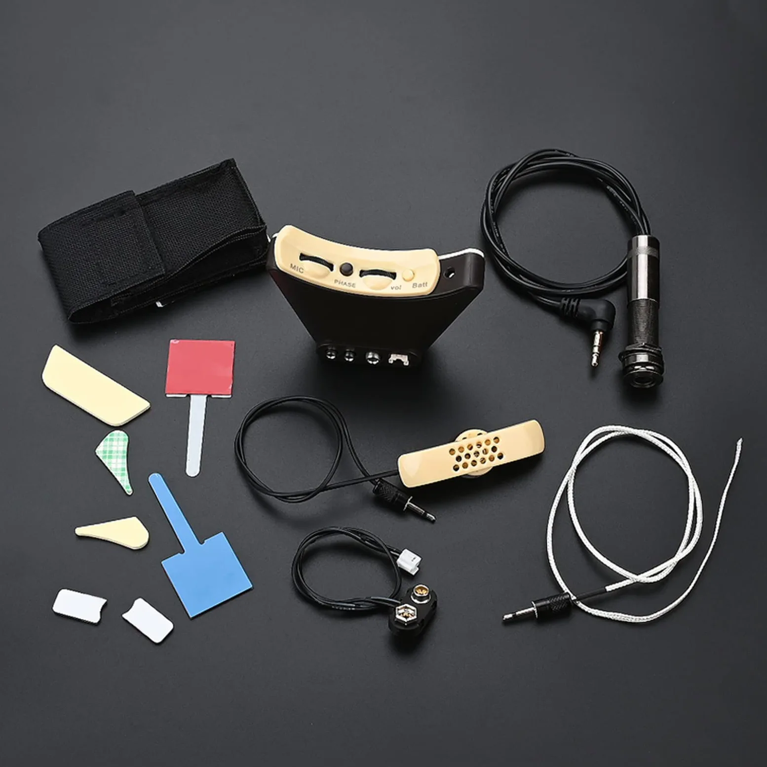 Folk Acoustic Guitar Pickup Korektory gitarowe Piezo Pickup Wzmacniacz Tuner