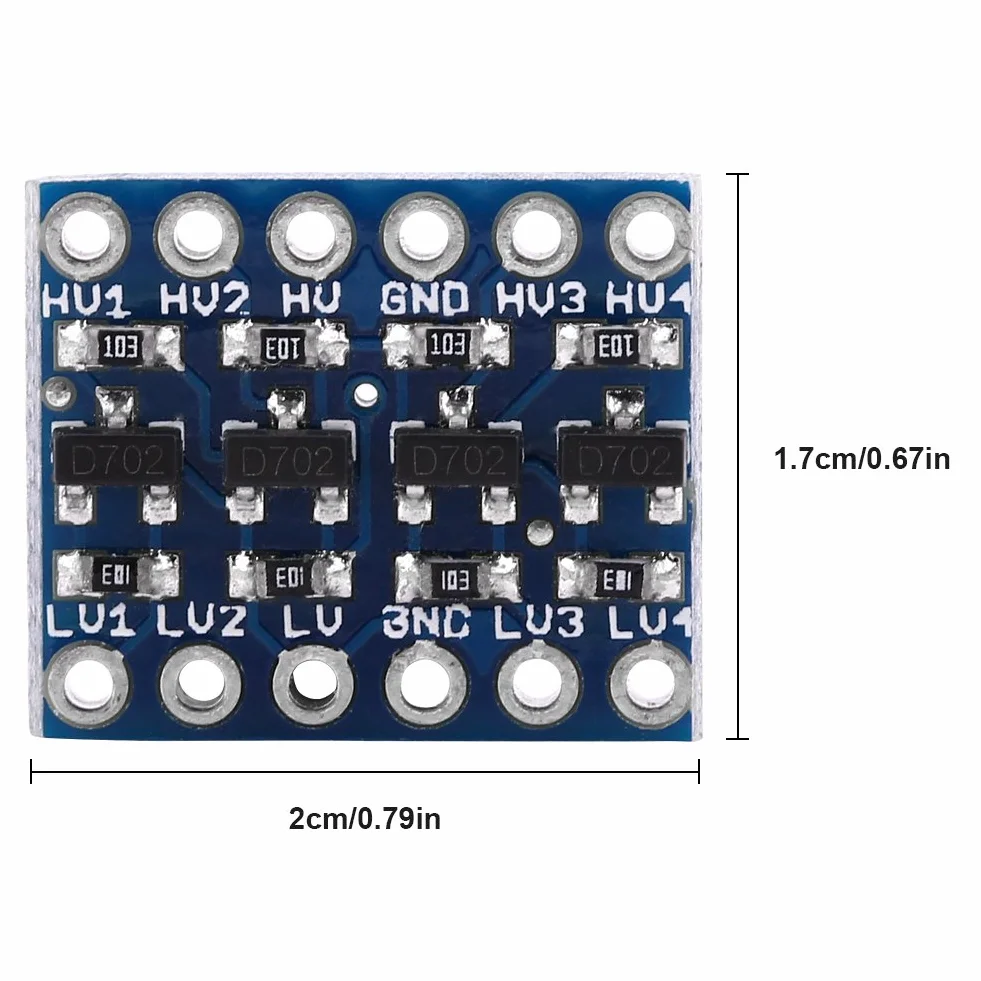 Moduł logiczny Akozon Dwukierunkowy konwerter poziomów binarnych IIC I2C 5 V do 3,3 V dla
