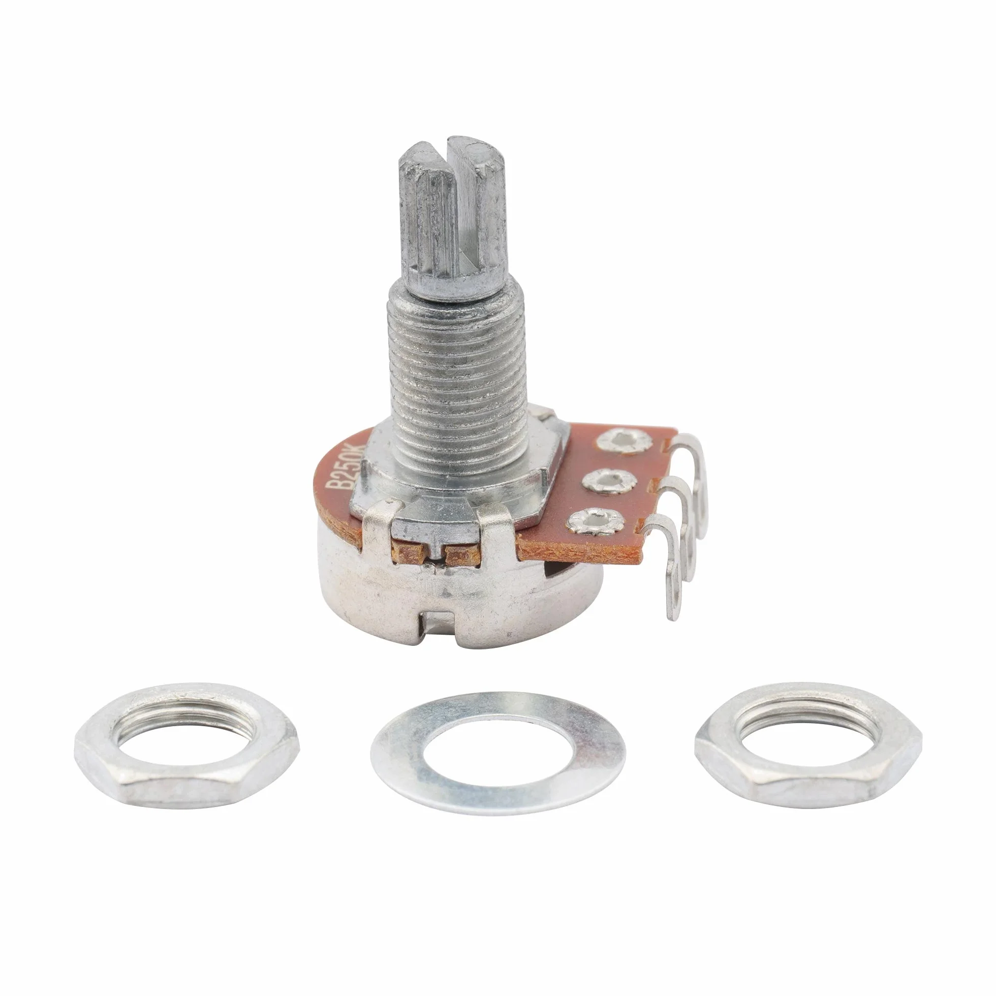 Musiclily Metryczna B250K Mini Potencjometr Gitarowa Liniowy Split Shaft Poti do Gitary Elektrycznej Basowej(2 szt.)