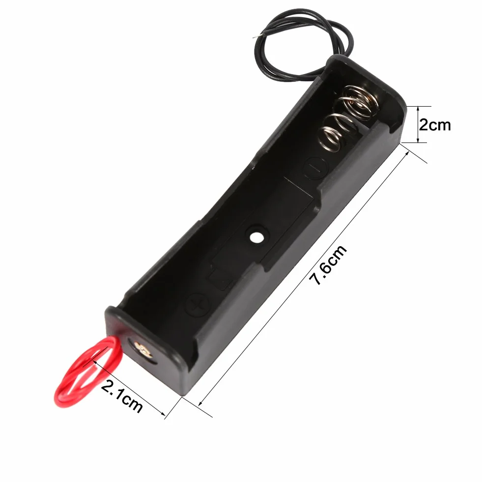 5 sztuk uchwyt baterii, uchwyt baterii z przewodami, plastikowy pojemnik na baterię schowek na 1x18650 bateria, 2.99x0.83x0.79 cala, (baterie nie są dołączone), Uchwyt baterii Uchwyt baterii AA A
