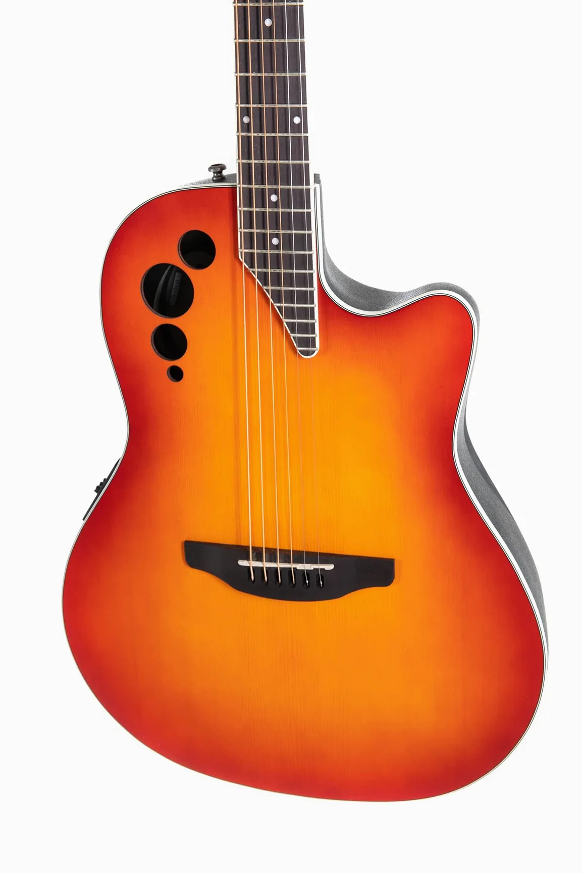 Applause E-gitara akustyczna Elite AE48 Super Shallow Cutaway - Roundback Lyrachord Korpus Super Shallow - AP3TP Preamp- Top Świerk - Honeyburst Satin - AE48-1I