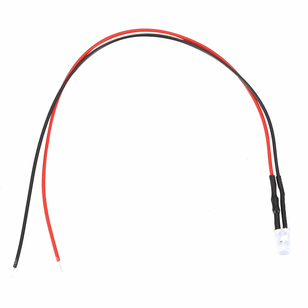 Kabel Świetlny LED 5mm, 12V, 0.06W, 20cm, 10 Sztuk, Wielokolorowy, do Modyfikacji Samochodów i Komputerów