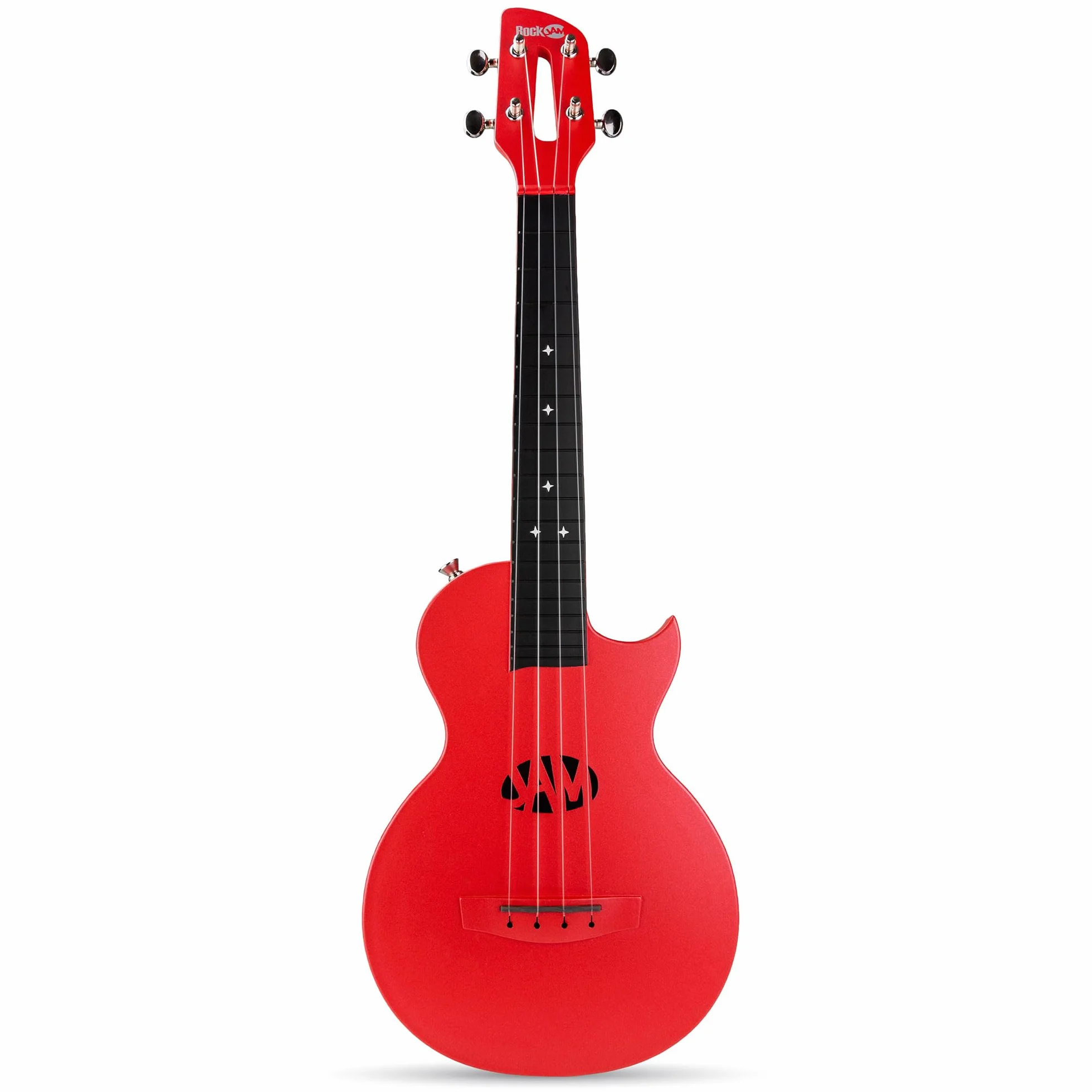 RockJam, Ukulele 4-strunowe, czerwone, pełne (RJUK-CF-RD)