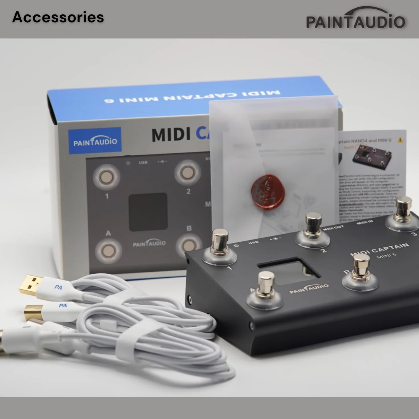 PAINTAUDIO MIDI Captain NANO 4/MINI 6 kontroler nożny wielofunkcyjny, syntezator, klawiatura USB-MIDI, oprogramowanie muzyczne, obsługa Bias, obsługa wszystkich PC/CC/Note commander (MIDI Captain MINI