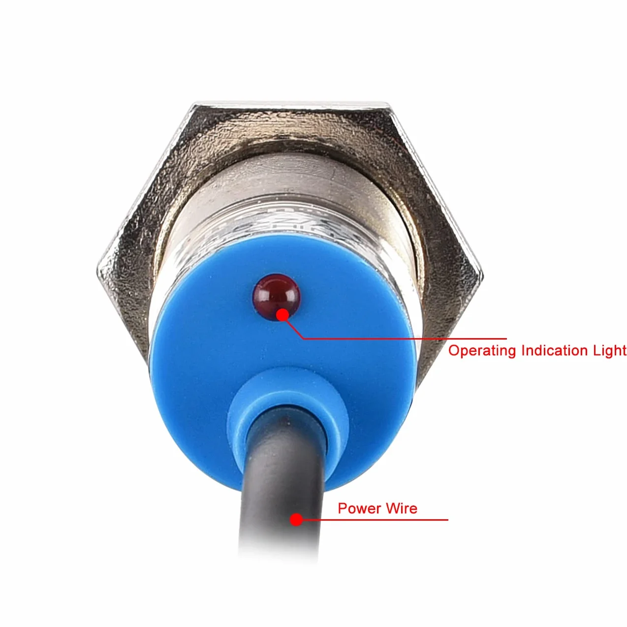Heschen M12 indukcyjny czujnik zbliżeniowy, typ nieekranowany, LJ12A3-4-Z/AY, czujnik 4mm, 10-30VDC 200mA, normalnie zamknięty PNP (NC), 3 przewody