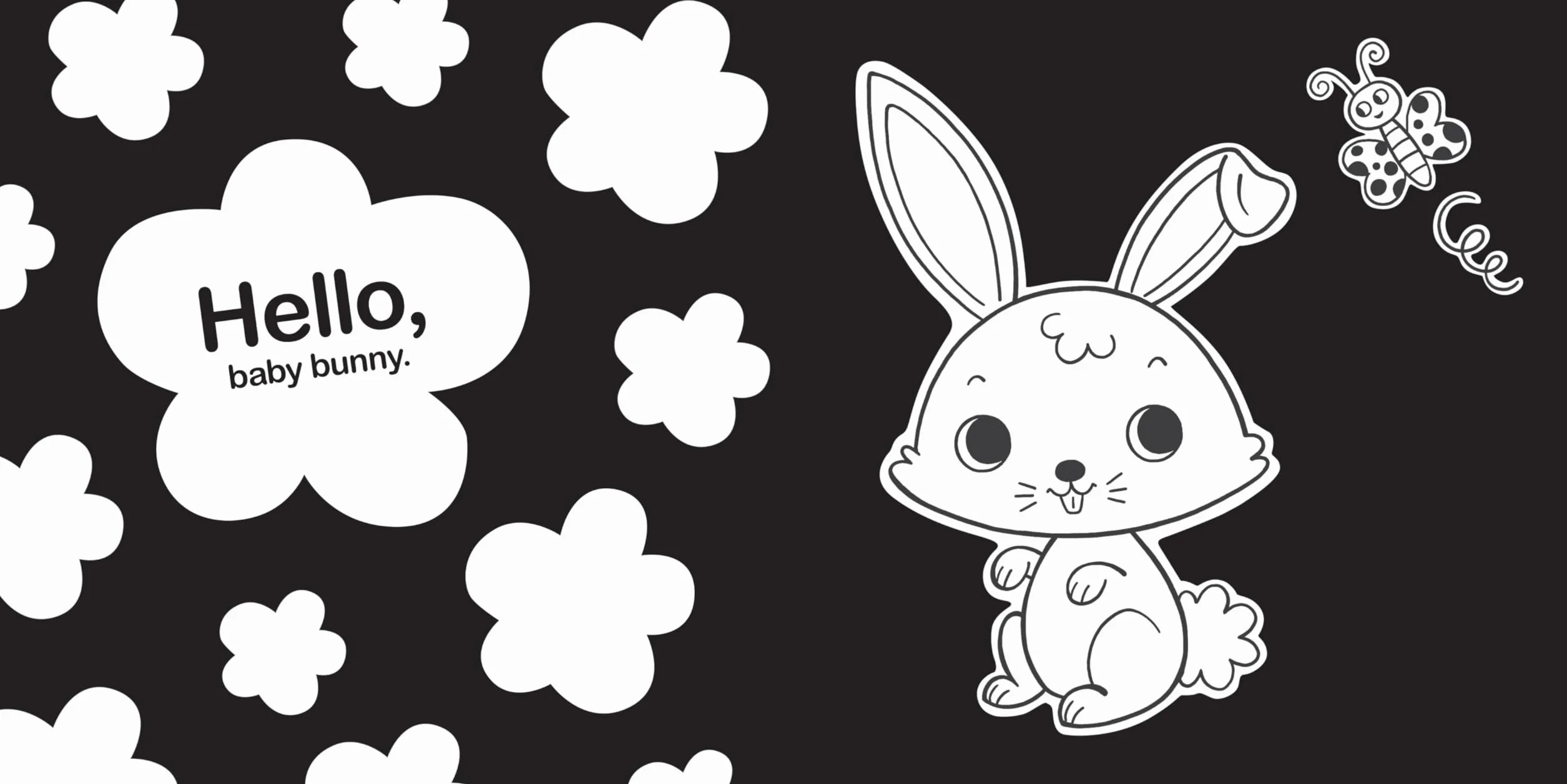 Hello, Baby Animals: A Durable High-Contrast Black-And-White Board Book for Newborns and Babies