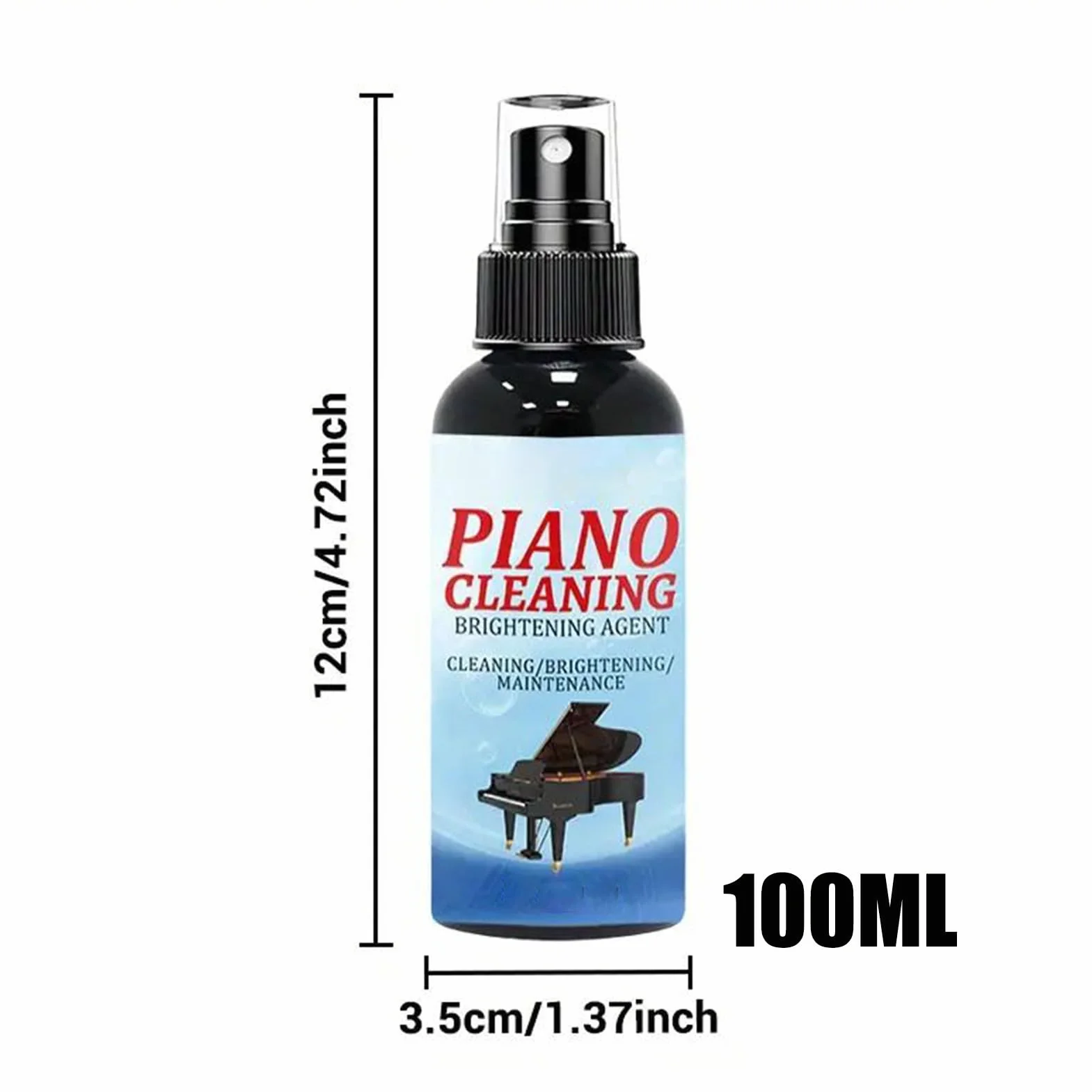 Płyn Do Czyszczenia Klawiszy Fortepianu | Środek Do Polerowania I Czyszczenia Klawiszy Pianina | 100 Ml Płyn Usuwający Plamy I Odcinki Palców | Klawiatur Muzycznych I Komputerowych