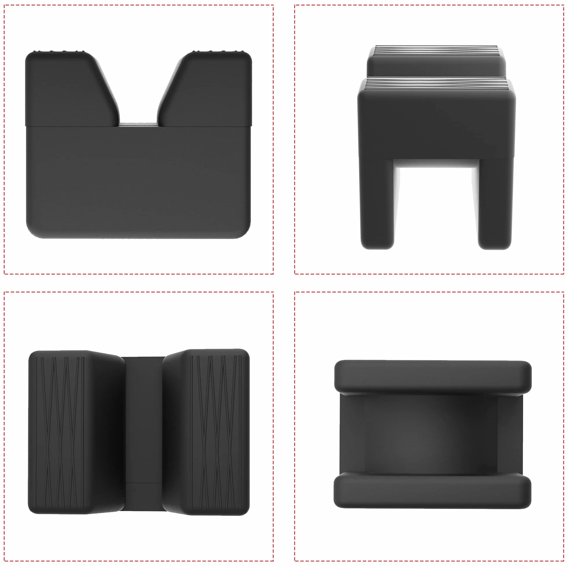Seven Sparta Adapter Jack Pad do stojaka podnośnika, uniwersalna, gumowa rama szczelinowa, szyna zaciskowa, ochraniacz na spawy, 2 szt