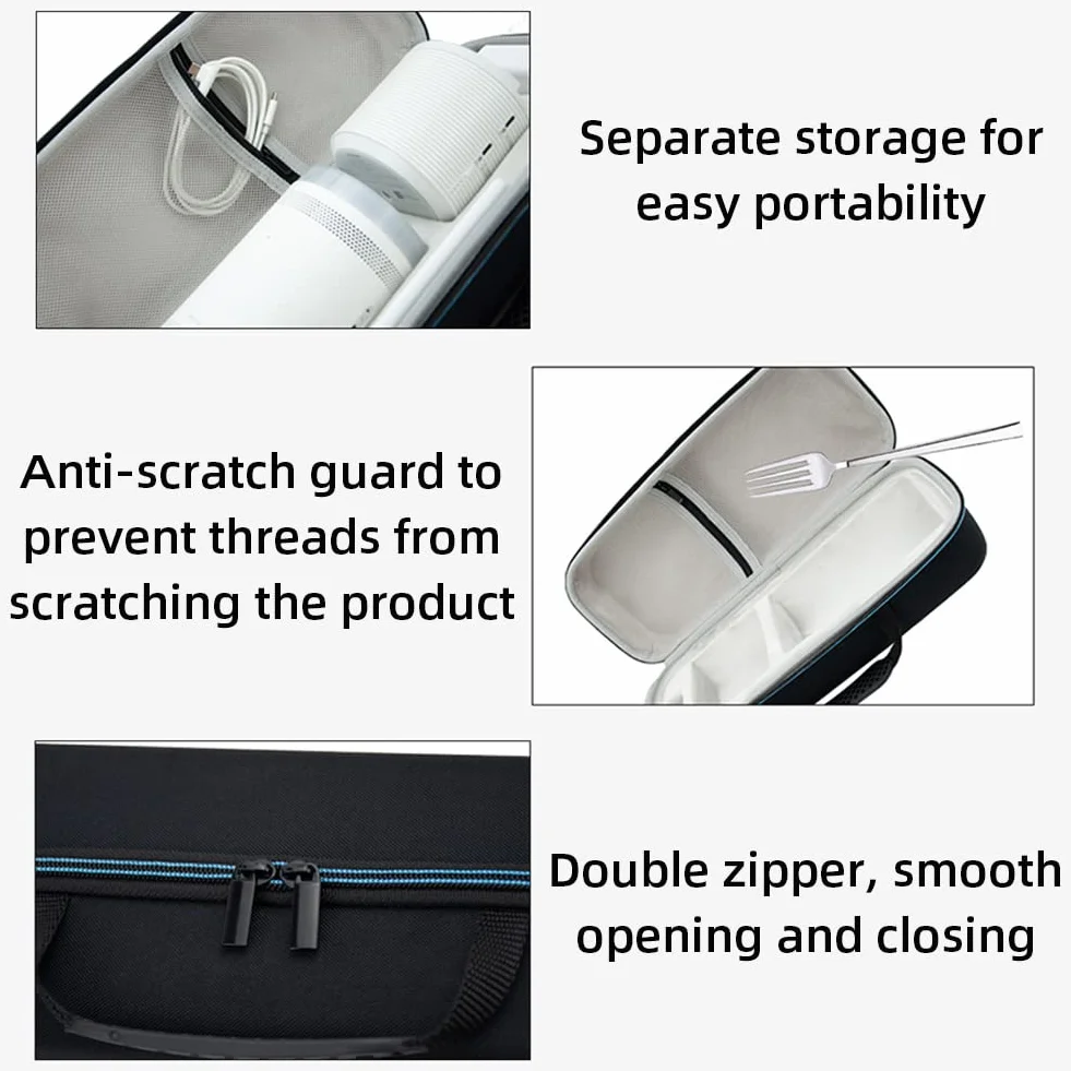 Meijunter Przenośna Torba Ochronna do Przechowywania Projektora Kompatybilna z Samsung The Freestyle Projector Portable Battery Pack