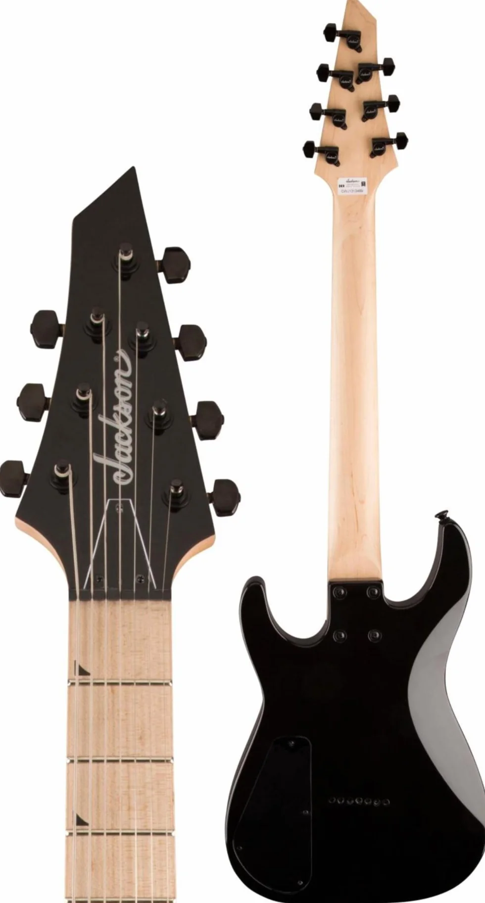 Jackson Special Edition JS22-7 DKA-M Dinky 7-strunowa gitara elektryczna, humbucker o wysokiej wydajności, 24 progi, mostek z twardym ogonem, czarny połysk