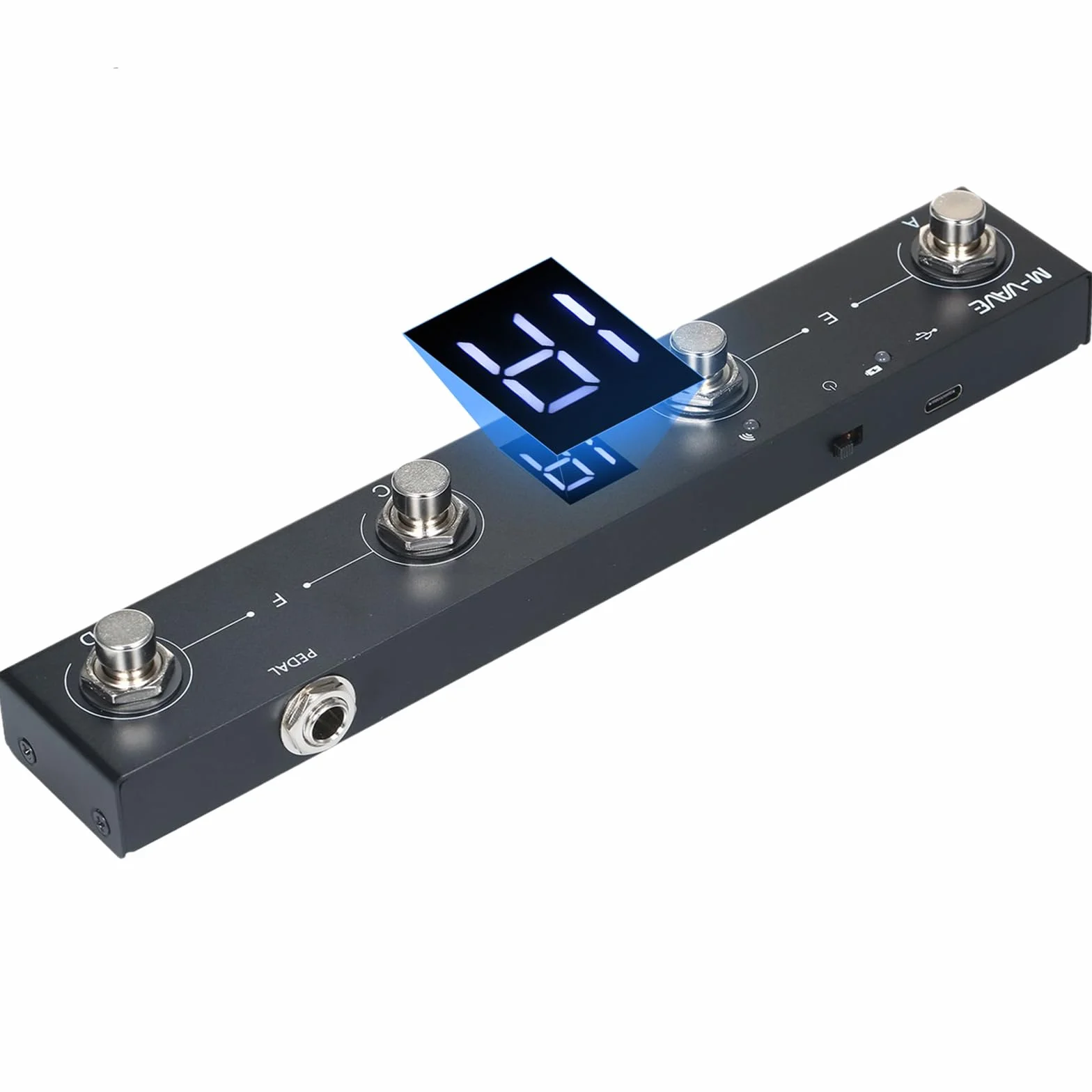 Kontroler MIDI nożny bezprzewodowy, bezprzewodowy kontroler MIDI z funkcją BT, ładowany z aplikacji, 4 przyciski, przenośny MIDI z sterowaniem aplikacyjnym