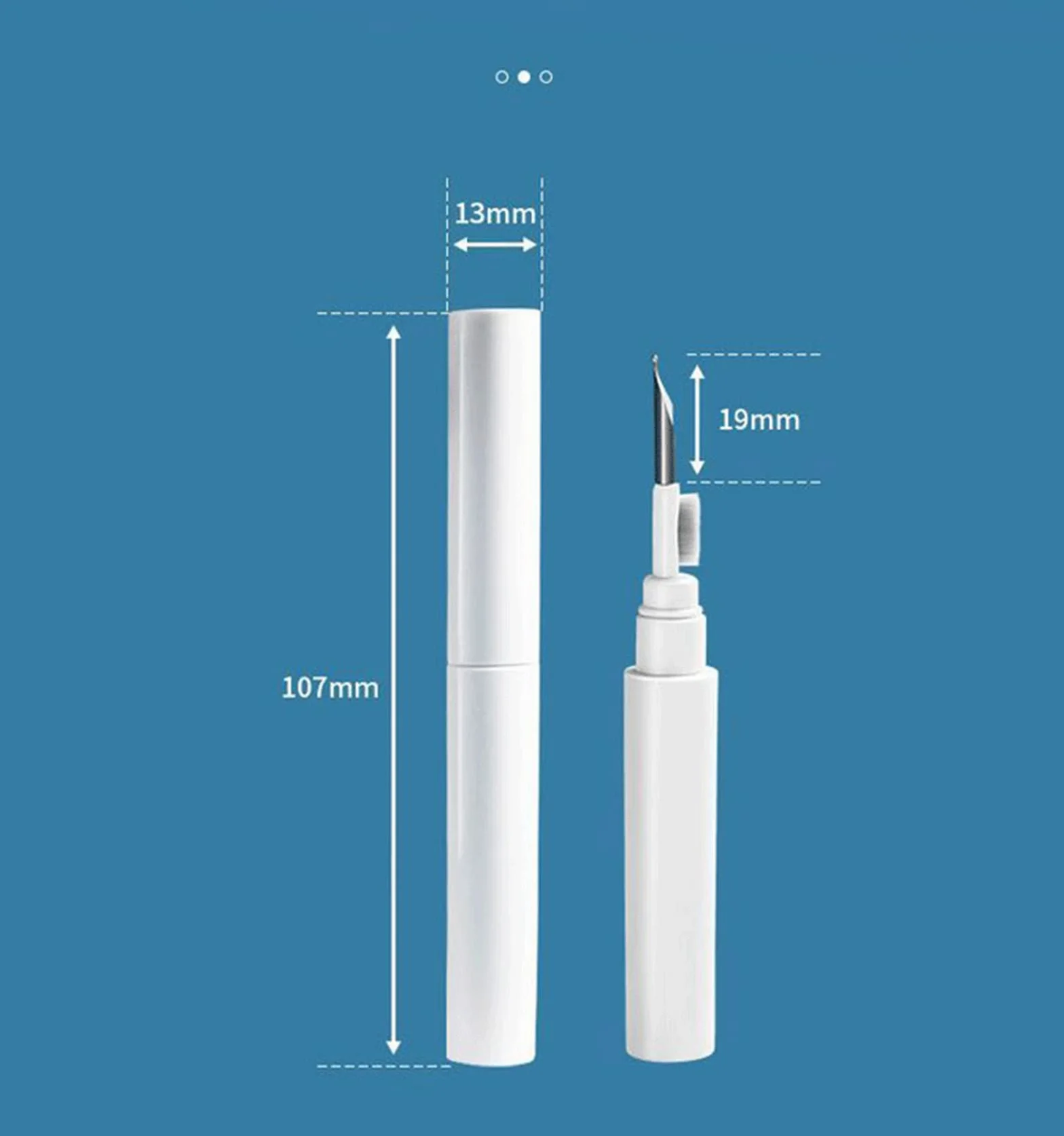 Wielofunkcyjny zestaw do czyszczenia słuchawek dousznych 3 w 1 Zestaw do czyszczenia słuchawek do AirPods iPhone Camera Keyboard-biały