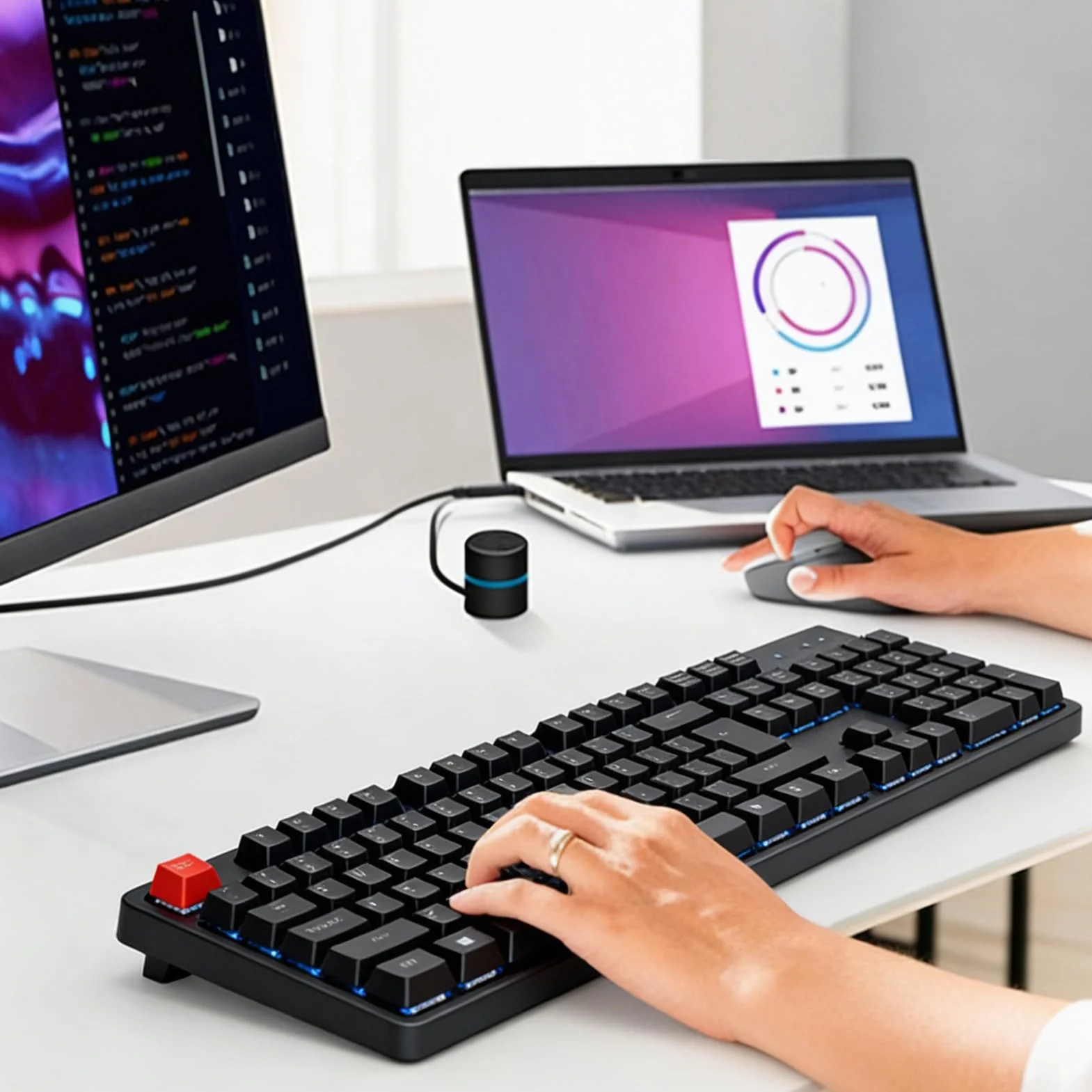 USB regulator głośności, precyzyjny przycisk natychmiastowej regulacji, kontroler multimedialny – do obszarów, systemów audio, komputerów stacjonarnych, do użytku w pomieszczeniach, do nauki i