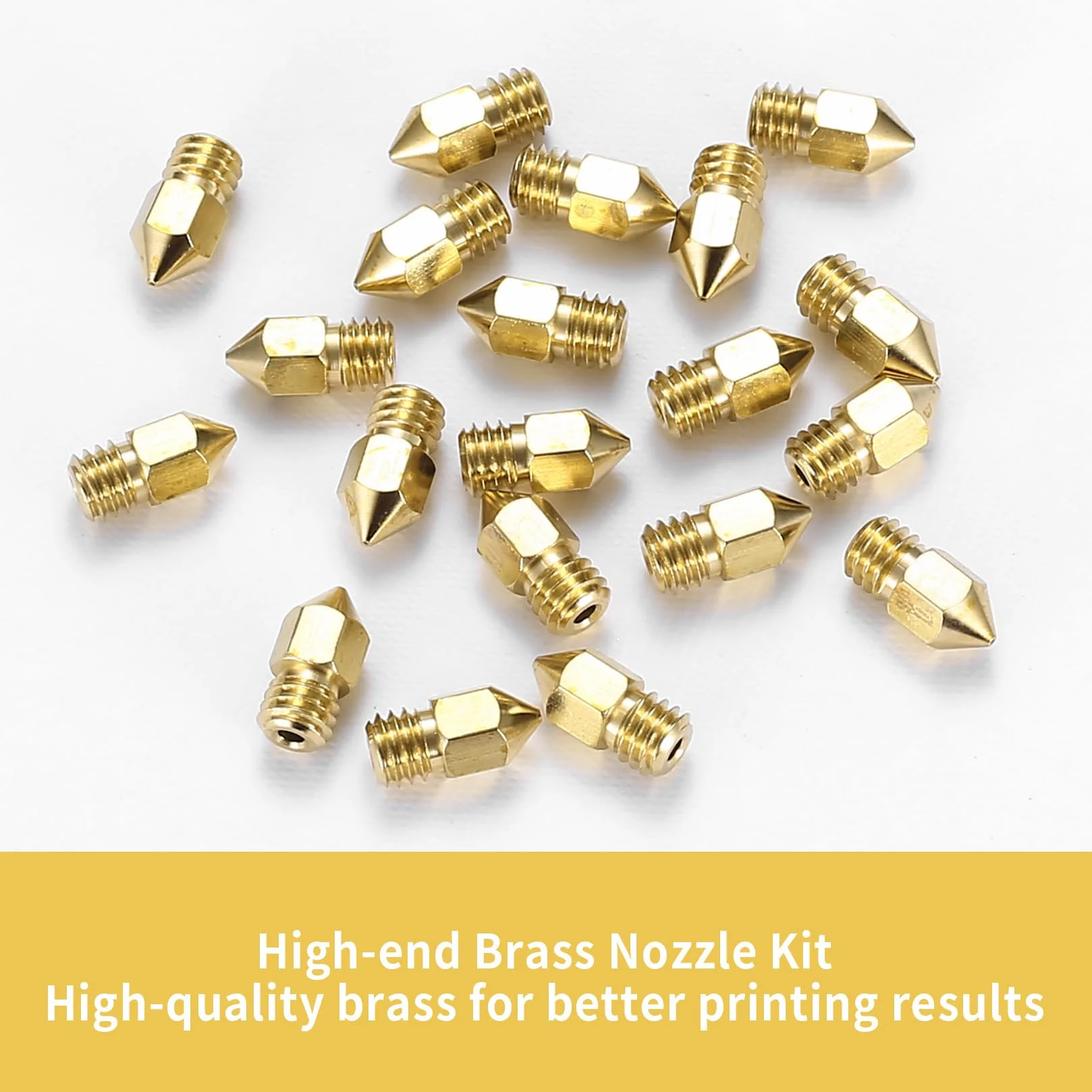 Dysze 0,4mm, 20 sztuk Dysze do drukarki 3D, mosiężne dysze do drukarki 3D Kompatybilne z Creality Ender 3/Ender 3 V2/Ender 3 Pro/Ender 3 Max/Ender 5 Pro/Ender 3 S1/Ender 3 Neo/Anycubic i3 Mega Pro